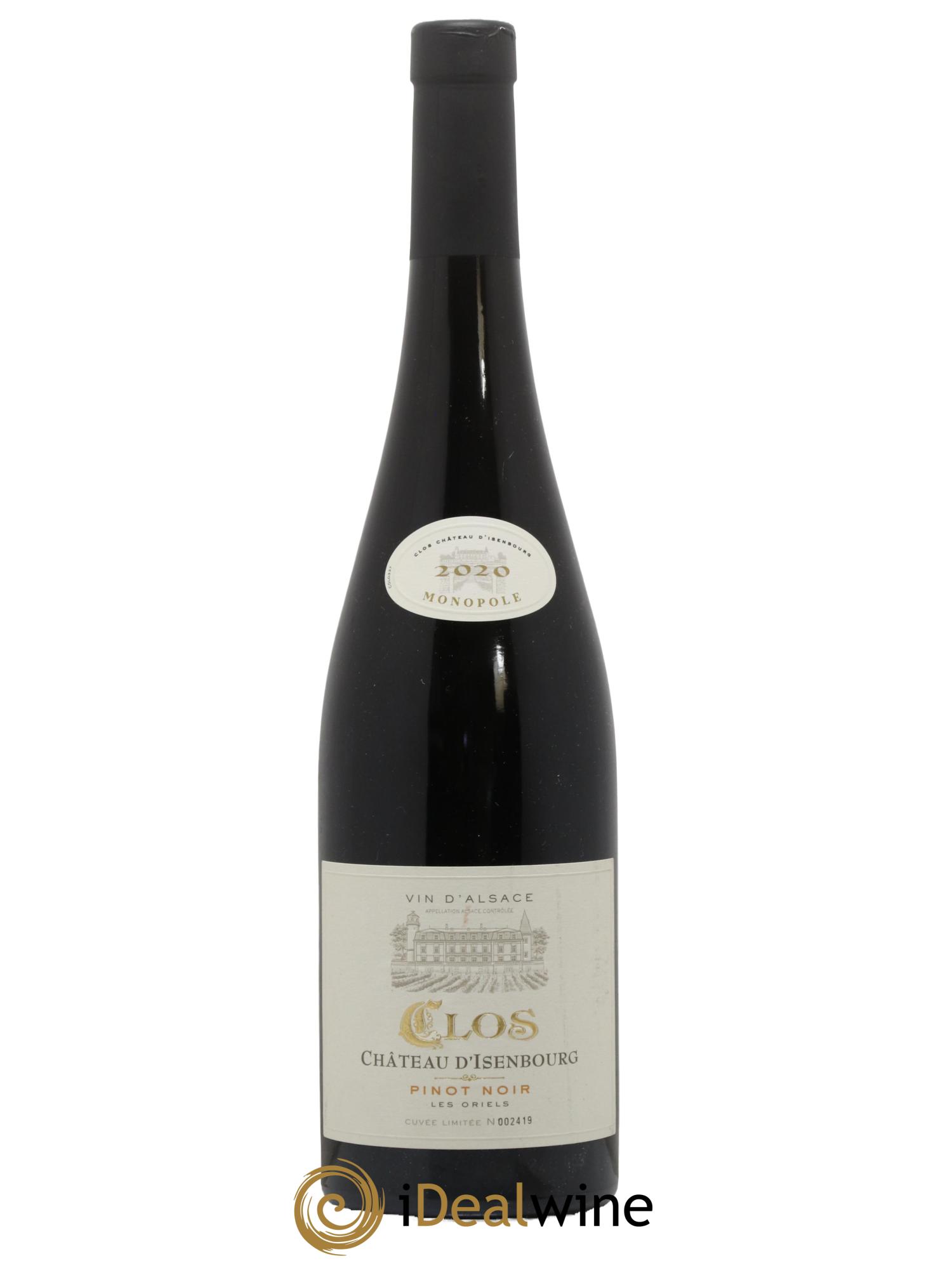 Alsace Pinot Noir Les Oriels Le Clos Château Isenbourg 2020 - Posten von 1 Flasche - 0