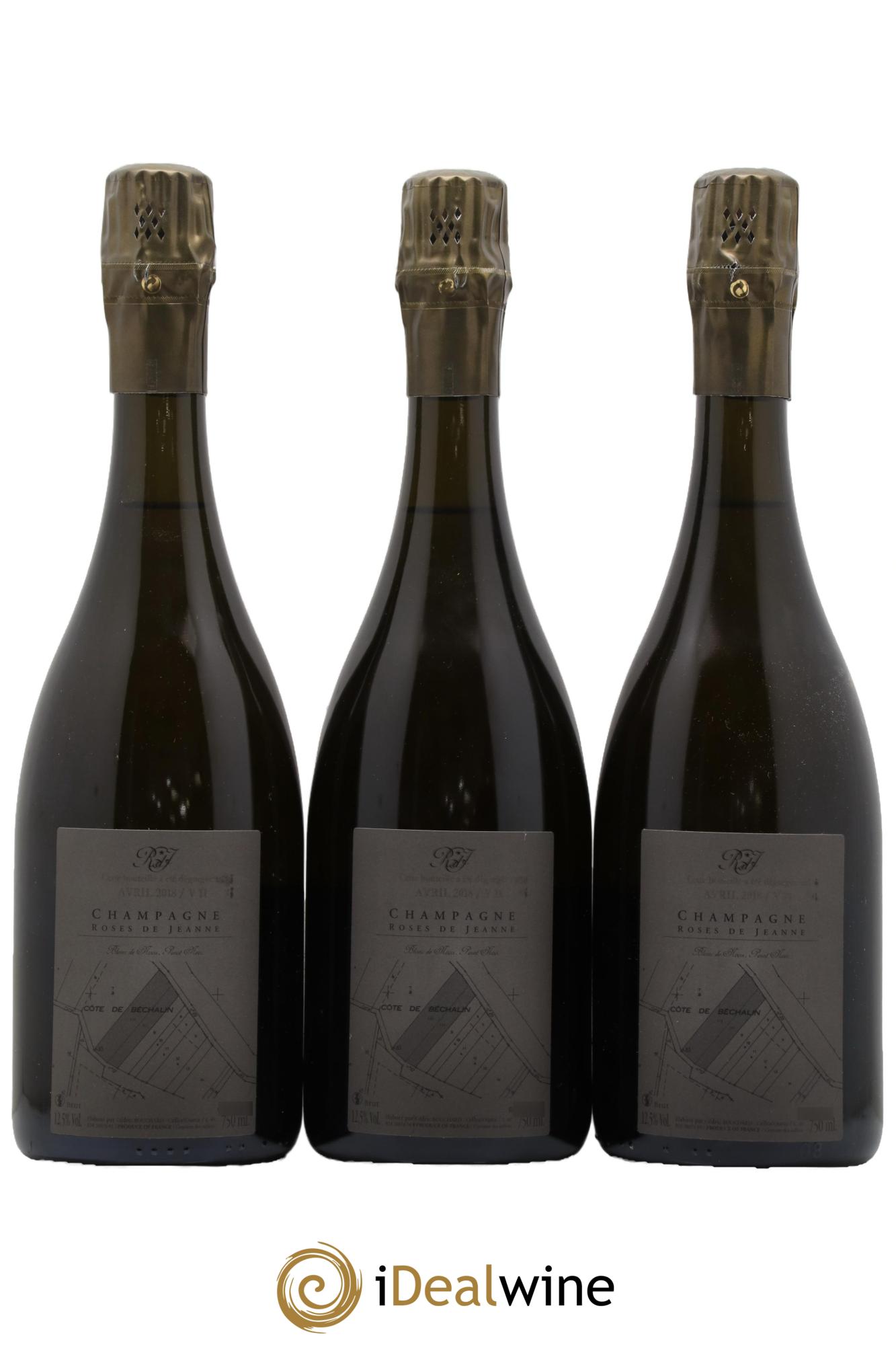 Roses de Jeanne Côte de Béchalin Blanc de Noirs Cédric Bouchard 2011 - Lot of 3 bottles - 1