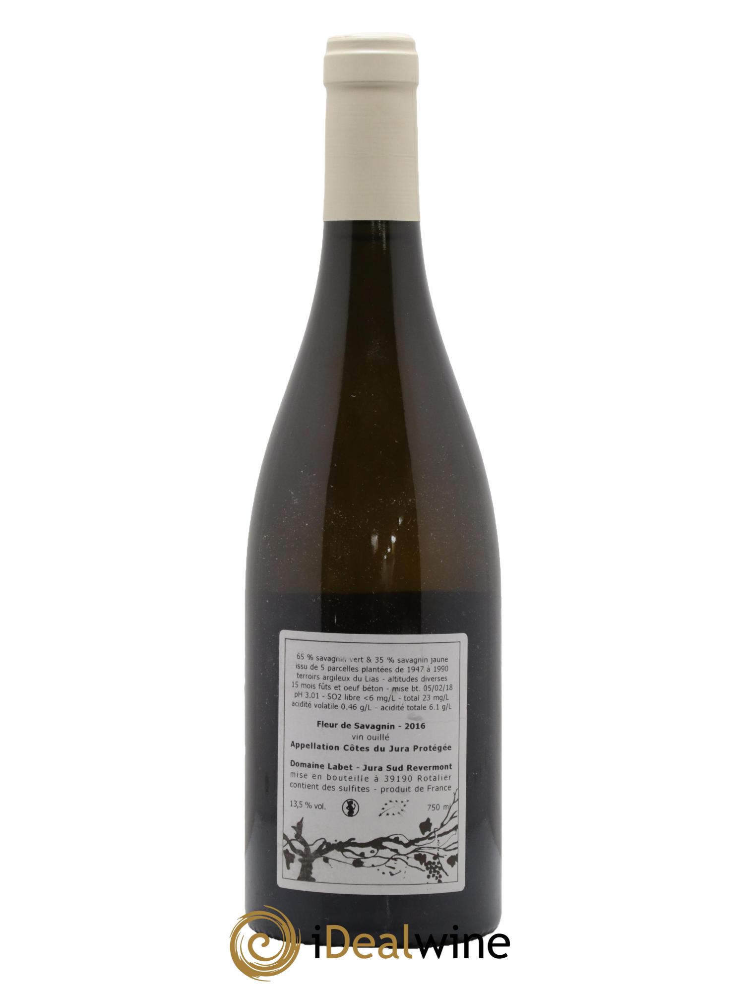 Côtes du Jura Fleur de Savagnin Romain - Julien  - Charline Labet 2016 - Lot of 1 bottle - 1