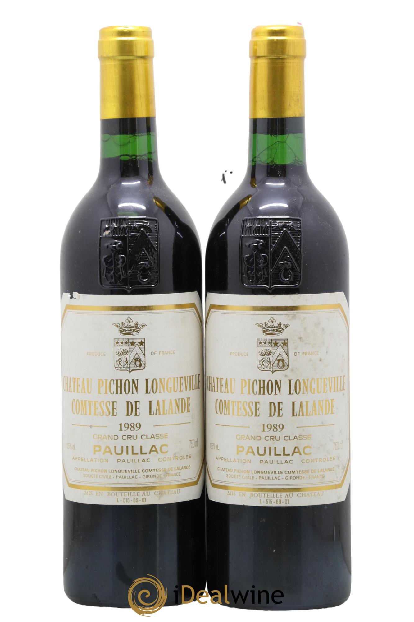 Château Pichon Longueville Comtesse de Lalande 2ème Grand Cru Classé 1989 - Lot of 2 bottles - 0