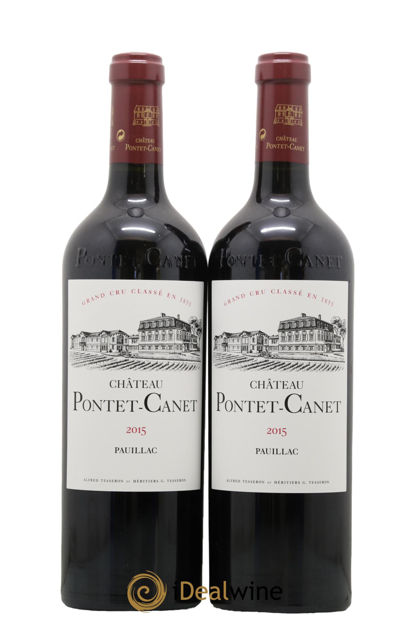 Château Pontet Canet 5ème Grand Cru Classé 2015 - Lotto di 2 bottiglie - 0