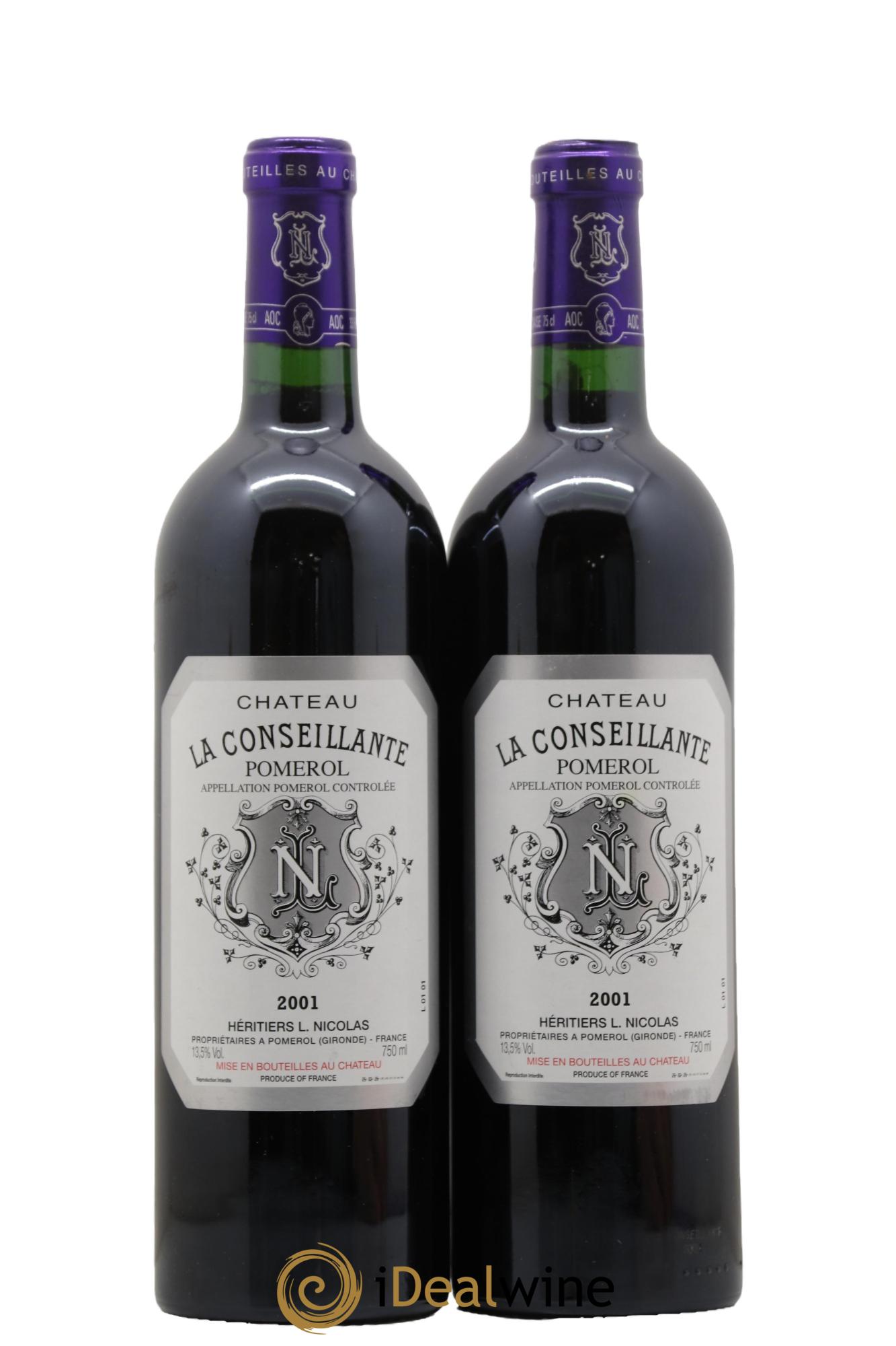 Château la Conseillante 2001 - Lot de 2 bouteilles - 0