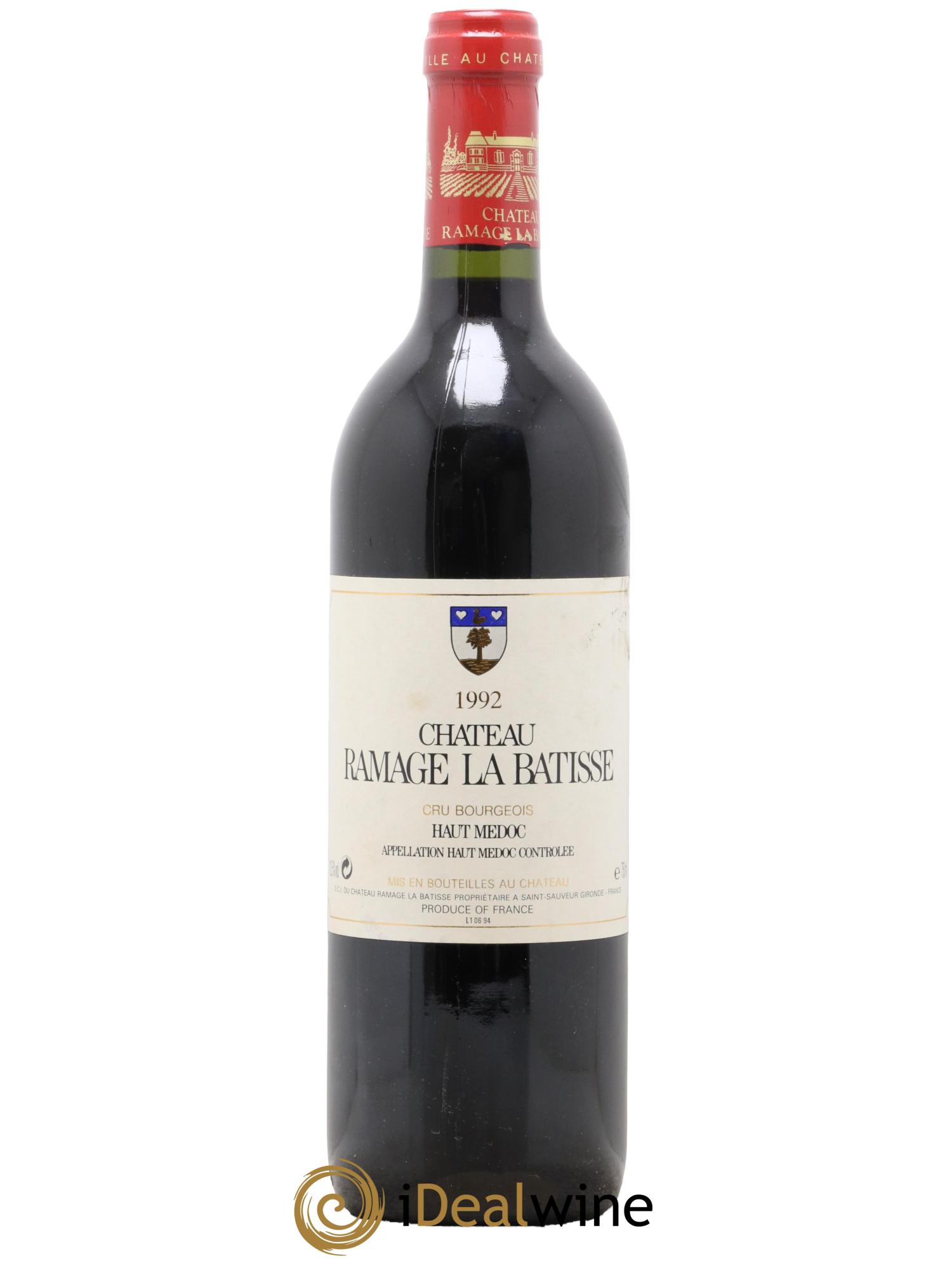 Château Ramage la Bâtisse Cru Bourgeois 1992 - Lot de 1 bouteille - 0