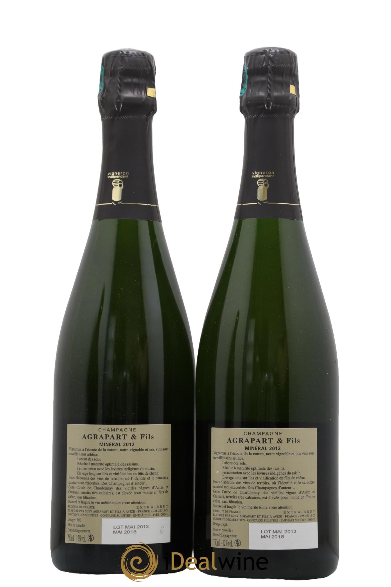 Minéral Extra-Brut Blanc de blancs Agrapart & Fils 2012 - Lot of 2 bottles - 1