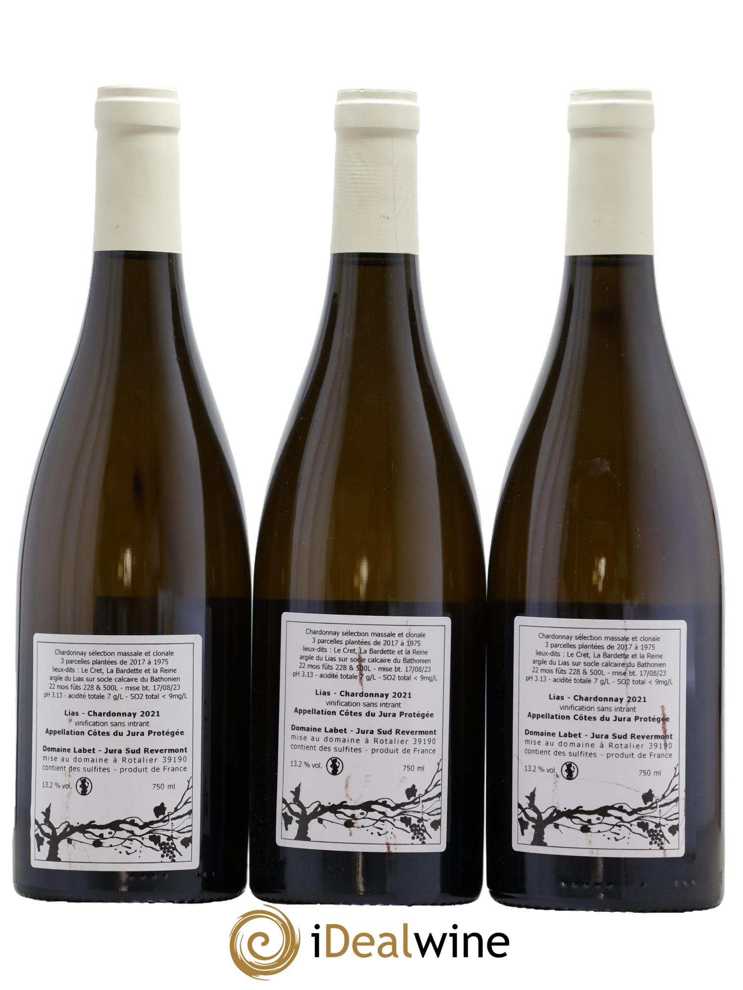 Côtes du Jura Chardonnay Lias Romain - Julien  - Charline Labet 2021 - Lot of 3 bottles - 1