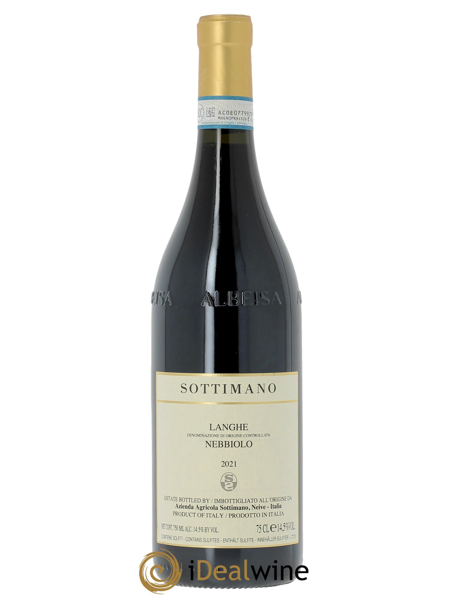 Langhe DOC Nebbiolo Sottimano  2021 - Lot de 1 bouteille - 0