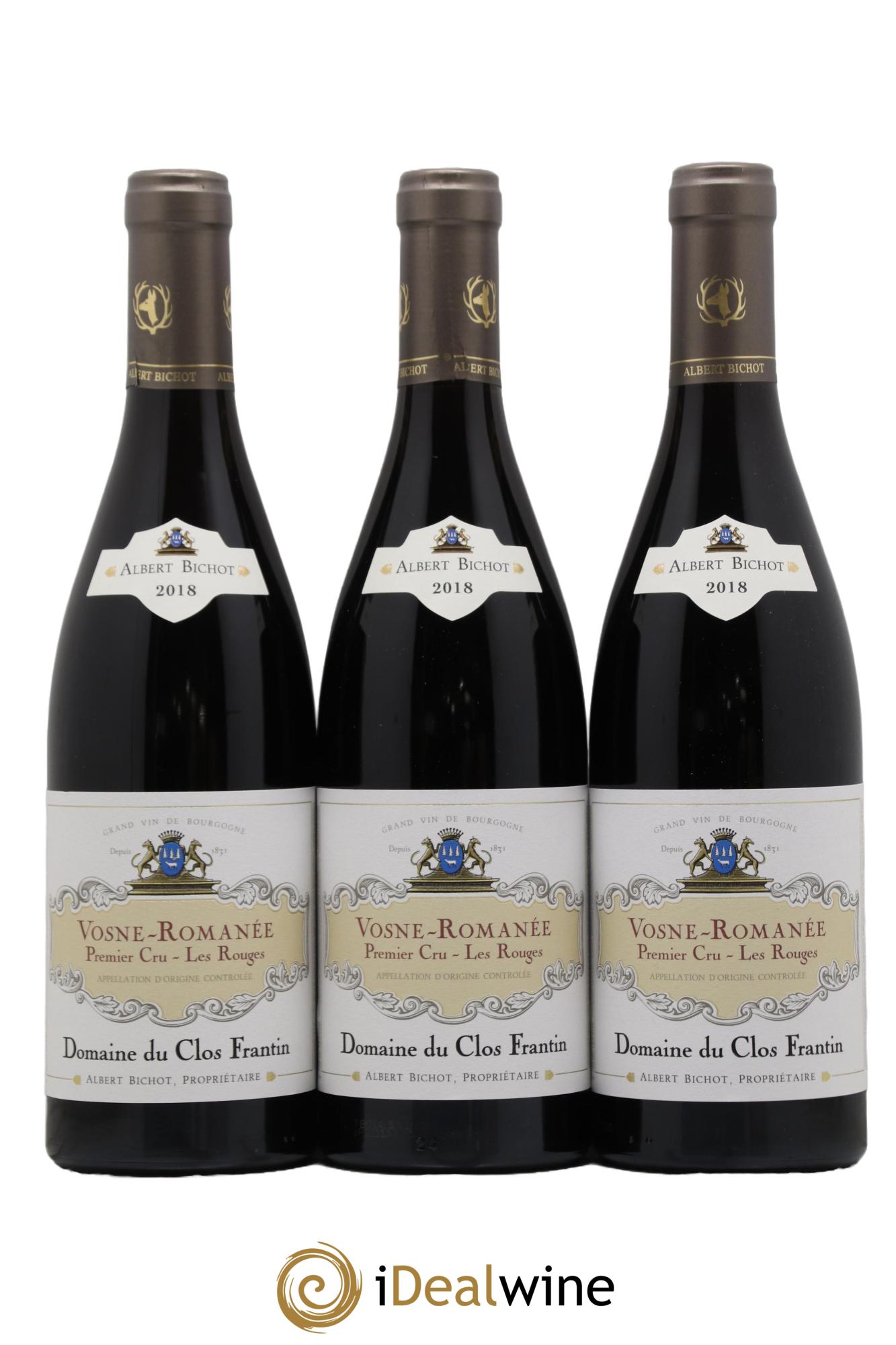 Vosne-Romanée 1er Cru Les Rouges Clos Frantin - Albert Bichot  2018 - Posten von 3 Flaschen - 0