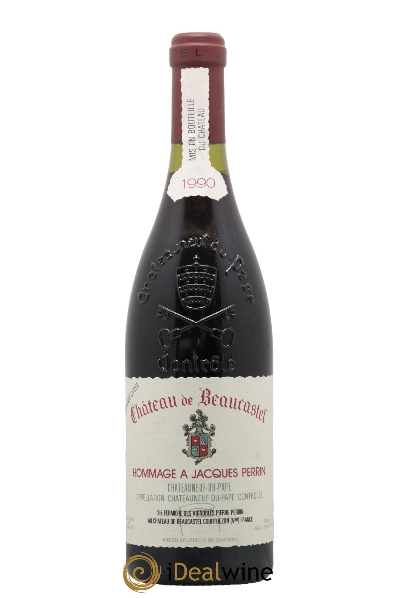 Châteauneuf-du-Pape Château de Château de Beaucastel Hommage à Jacques Perrin Famille Perrin 1990 - Lotto di 1 bottiglia - 0