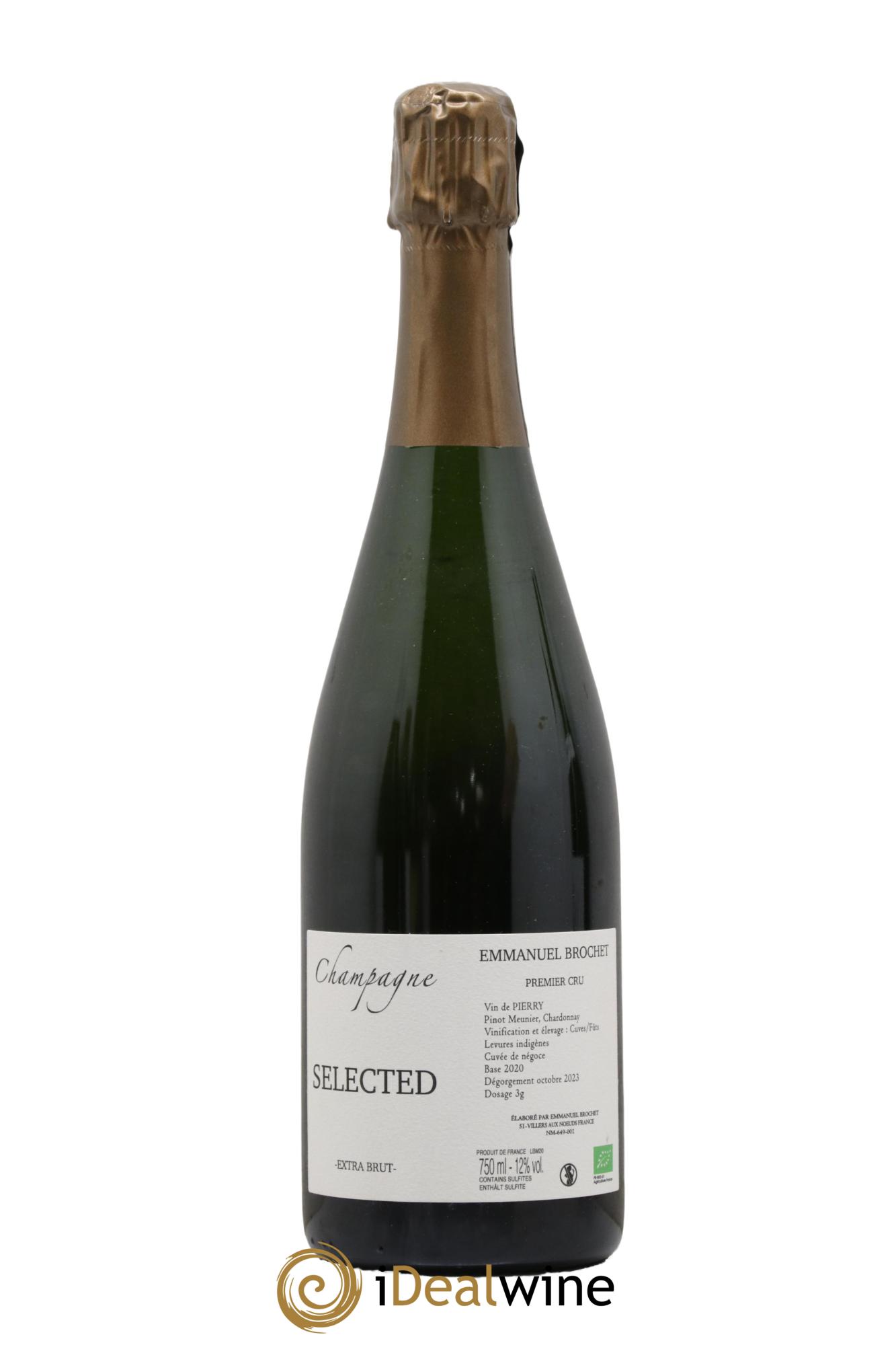 Champagne Extra Brut Selected Maison Emmanuel Brochet - Lot de 1 bouteille - 0