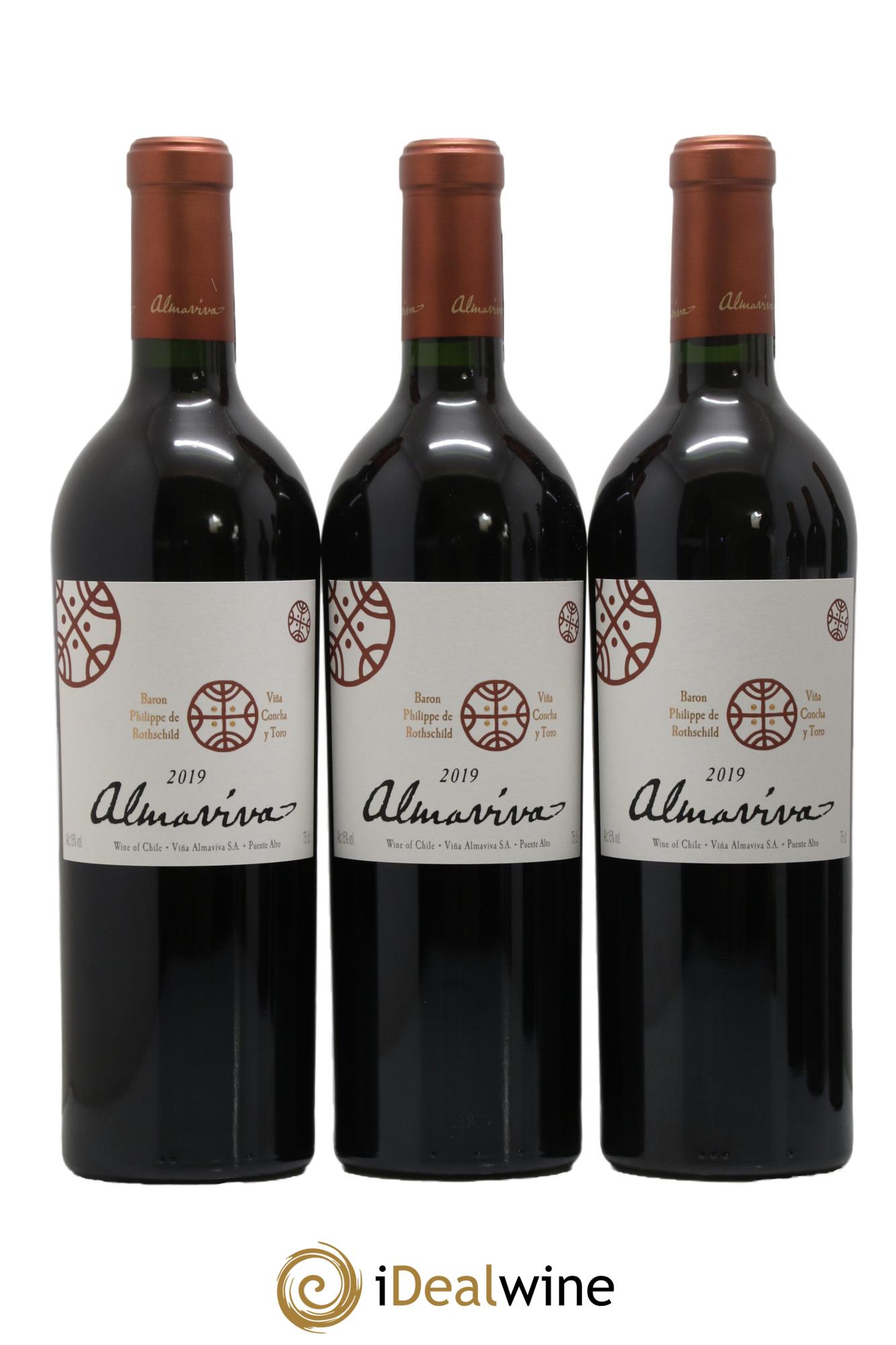 Chili Almaviva Baron P. de Rothschild Concha y Toro 2019 - Lot de 6 bouteilles - 1