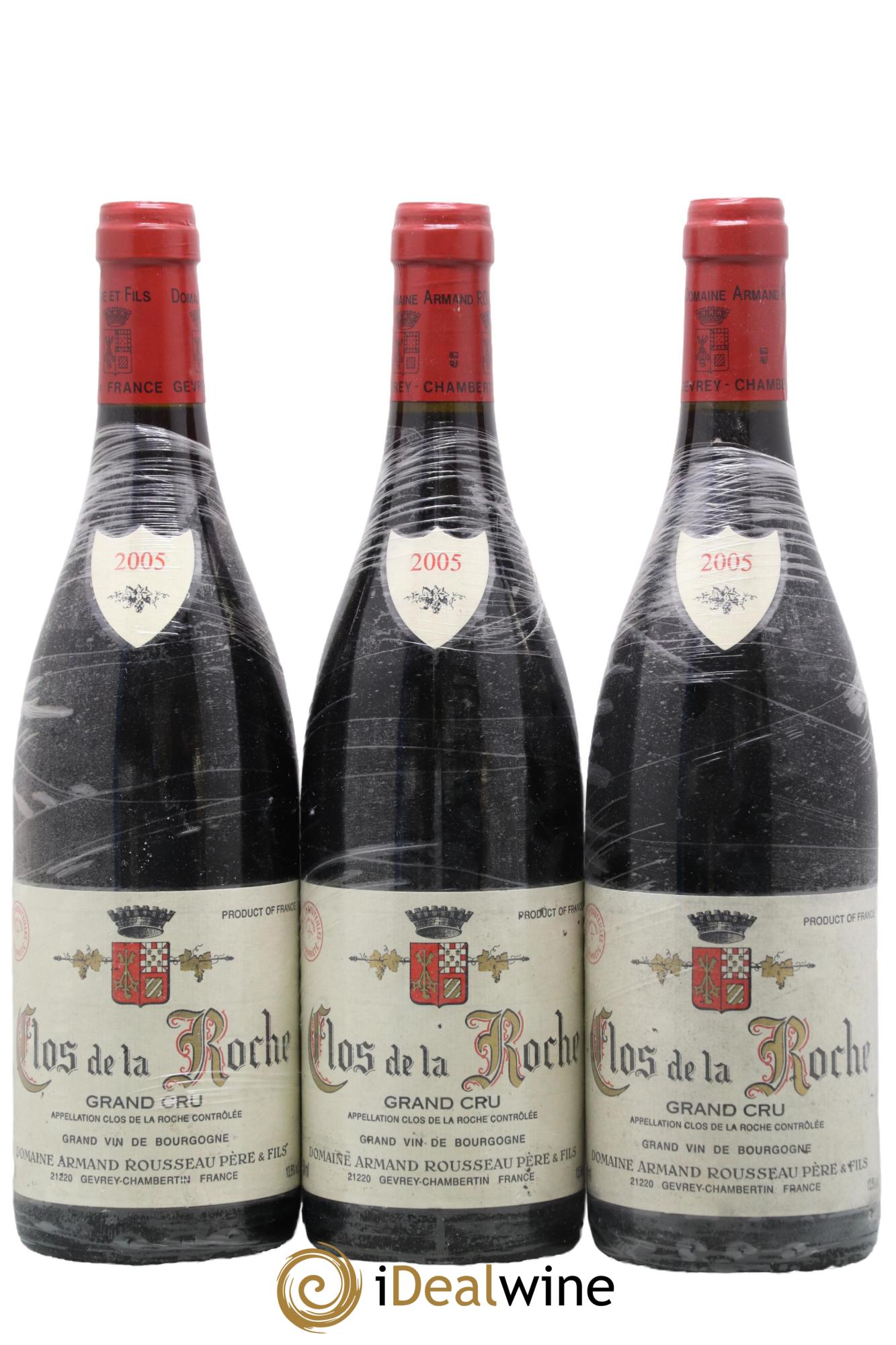 Clos de la Roche Grand Cru Armand Rousseau (Domaine) 2005 - Lot of 3 bottles - 0