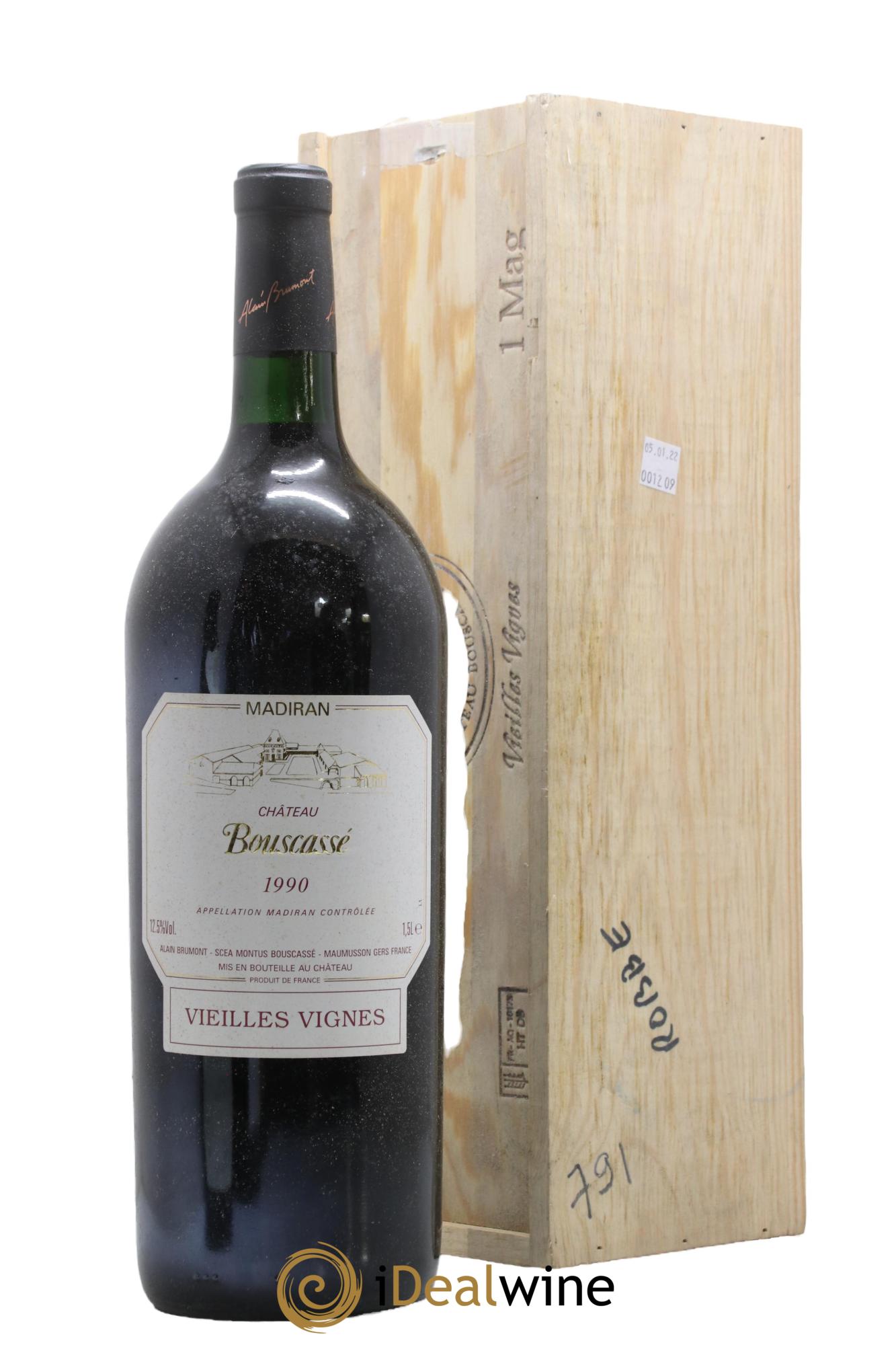 Madiran Vieilles Vignes Château Bouscassé - Alain Brumont 1990 - Posten von 1 Magnum - 0