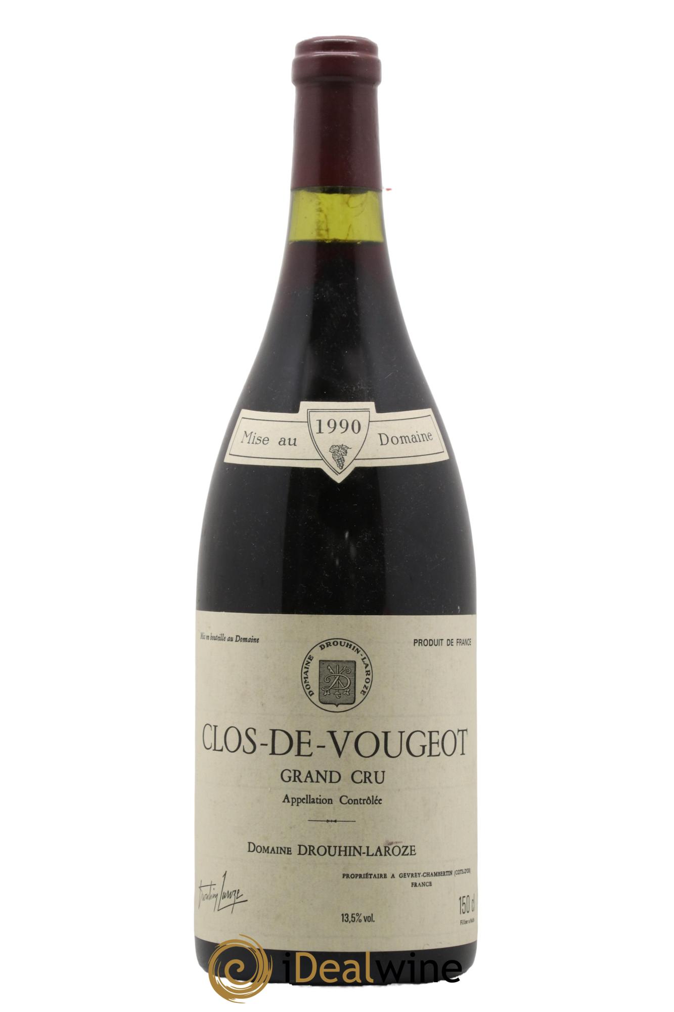 Clos de Vougeot Grand Cru Domaine Drouhin-Laroze 1990 - Lot of 1 magnum - 0