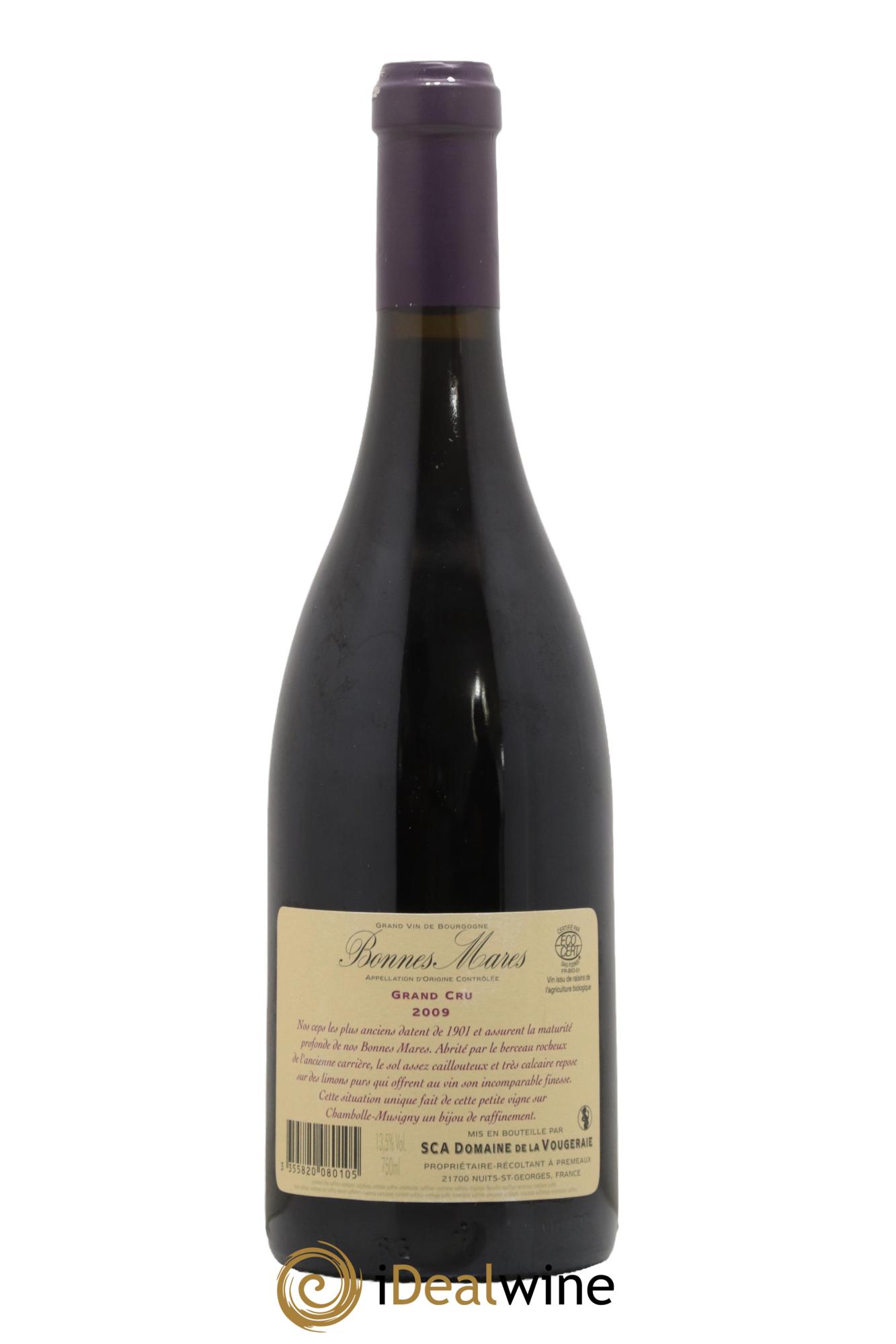 Bonnes-Mares Grand Cru La Vougeraie 2009 - Lot de 1 bouteille - 1