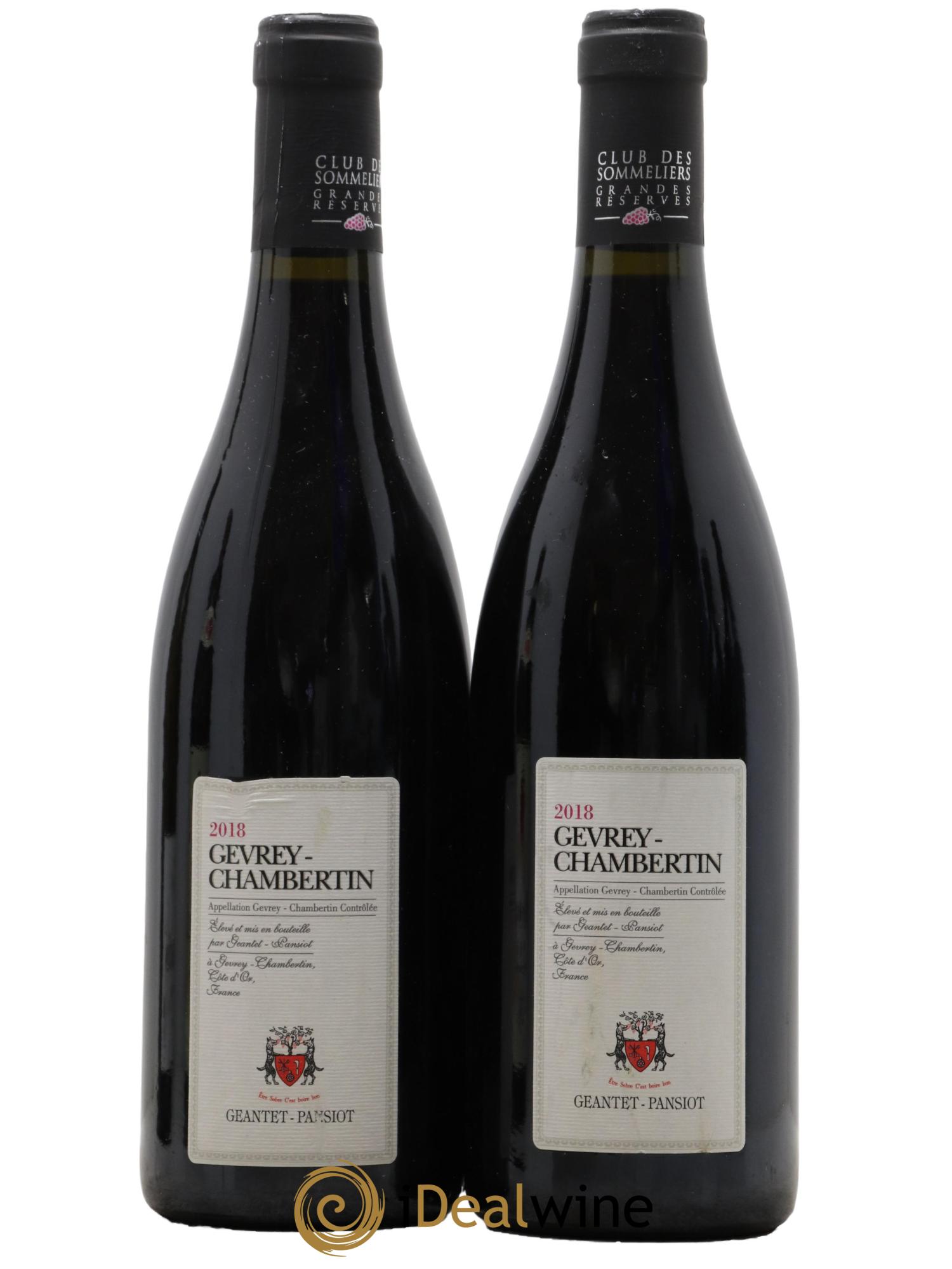 Gevrey-Chambertin Domaine Geantet-Pansiot Club des Sommeliers 2018 - Lot de 2 bouteilles - 0