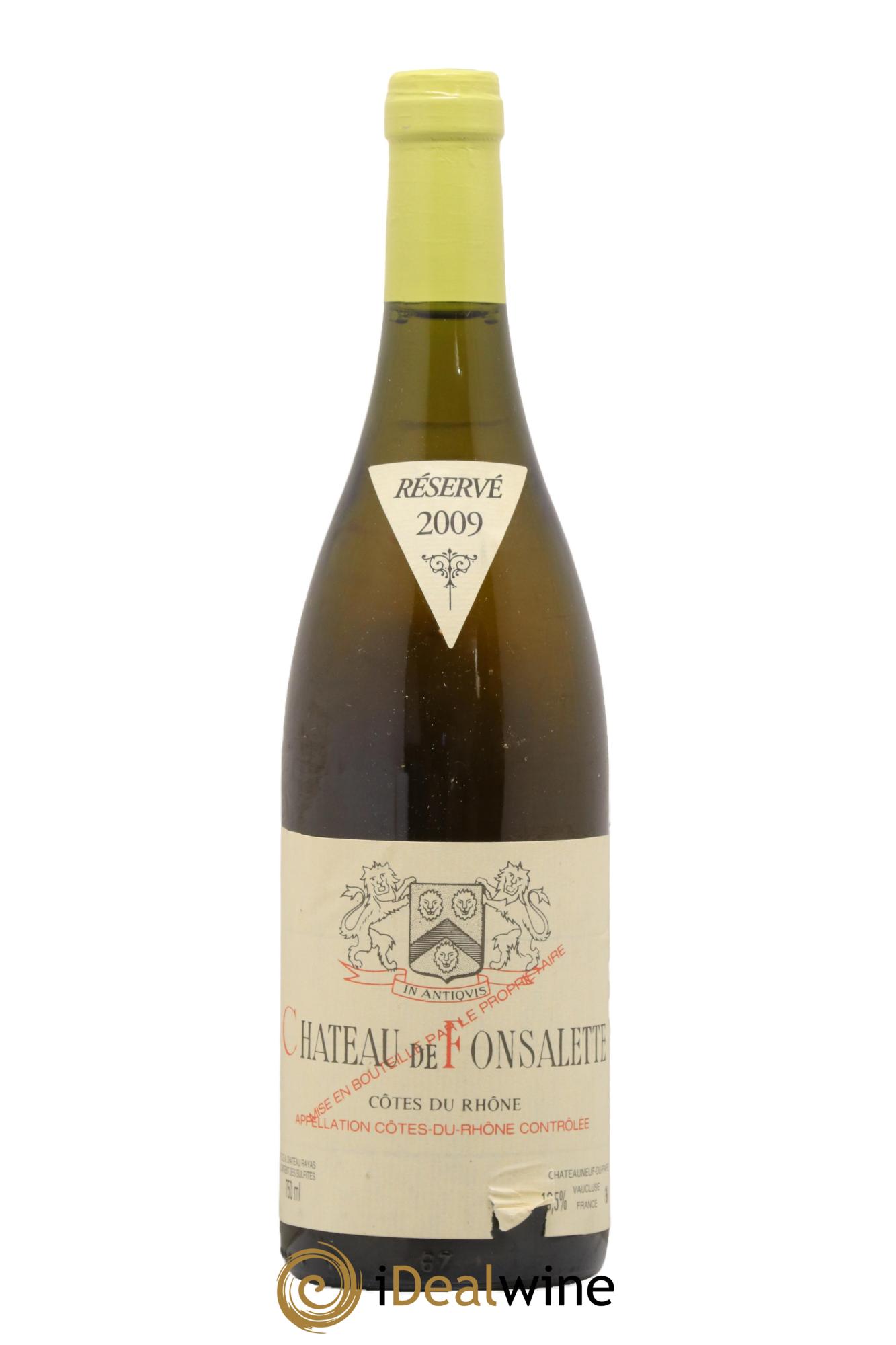 Côtes du Rhône Château de Fonsalette Emmanuel Reynaud 2009 - Lot of 1 bottle - 0