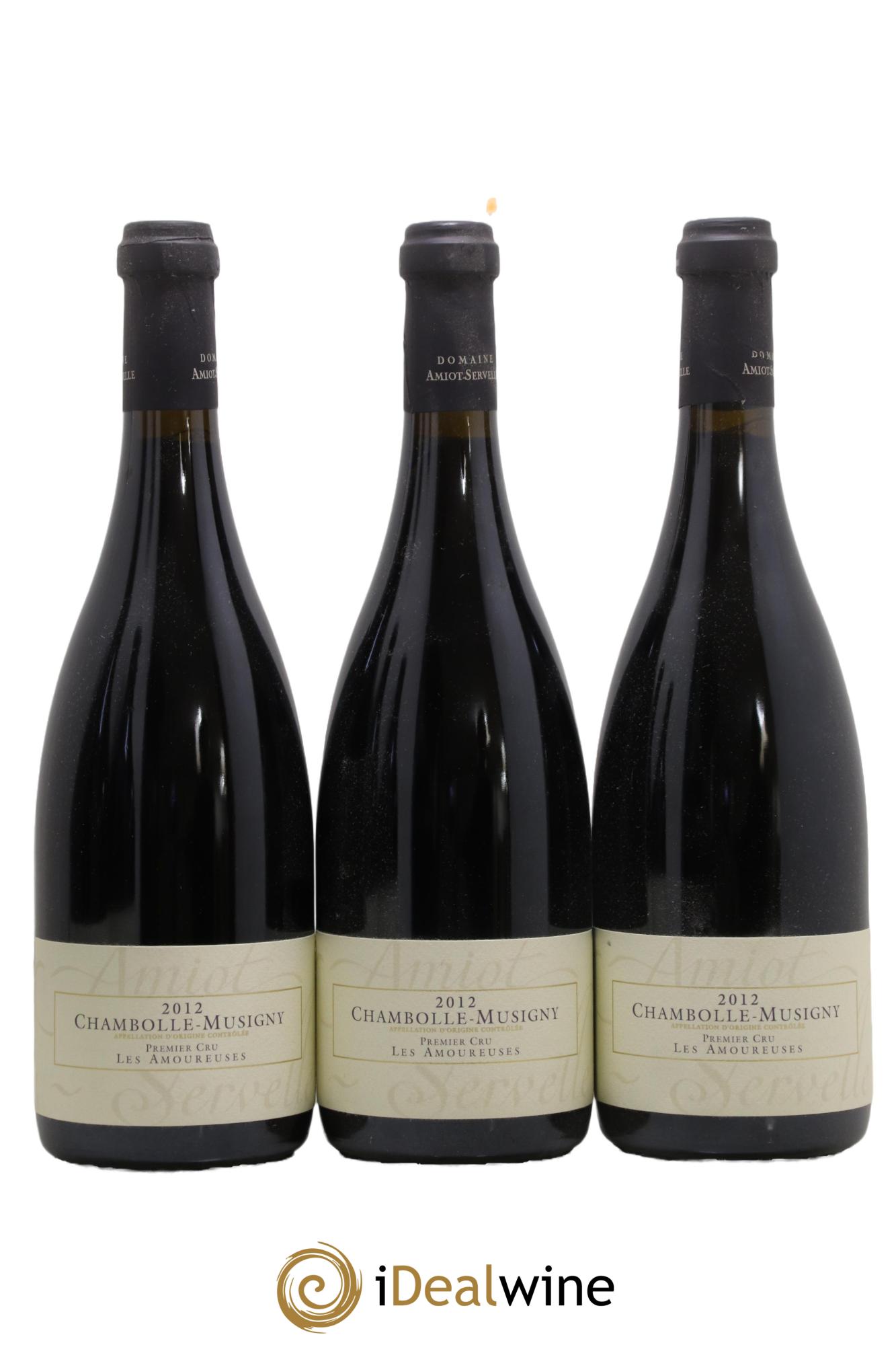 Chambolle-Musigny 1er Cru Les Amoureuses Amiot-Servelle 2012 - Lotto di 3 bottiglie - 0