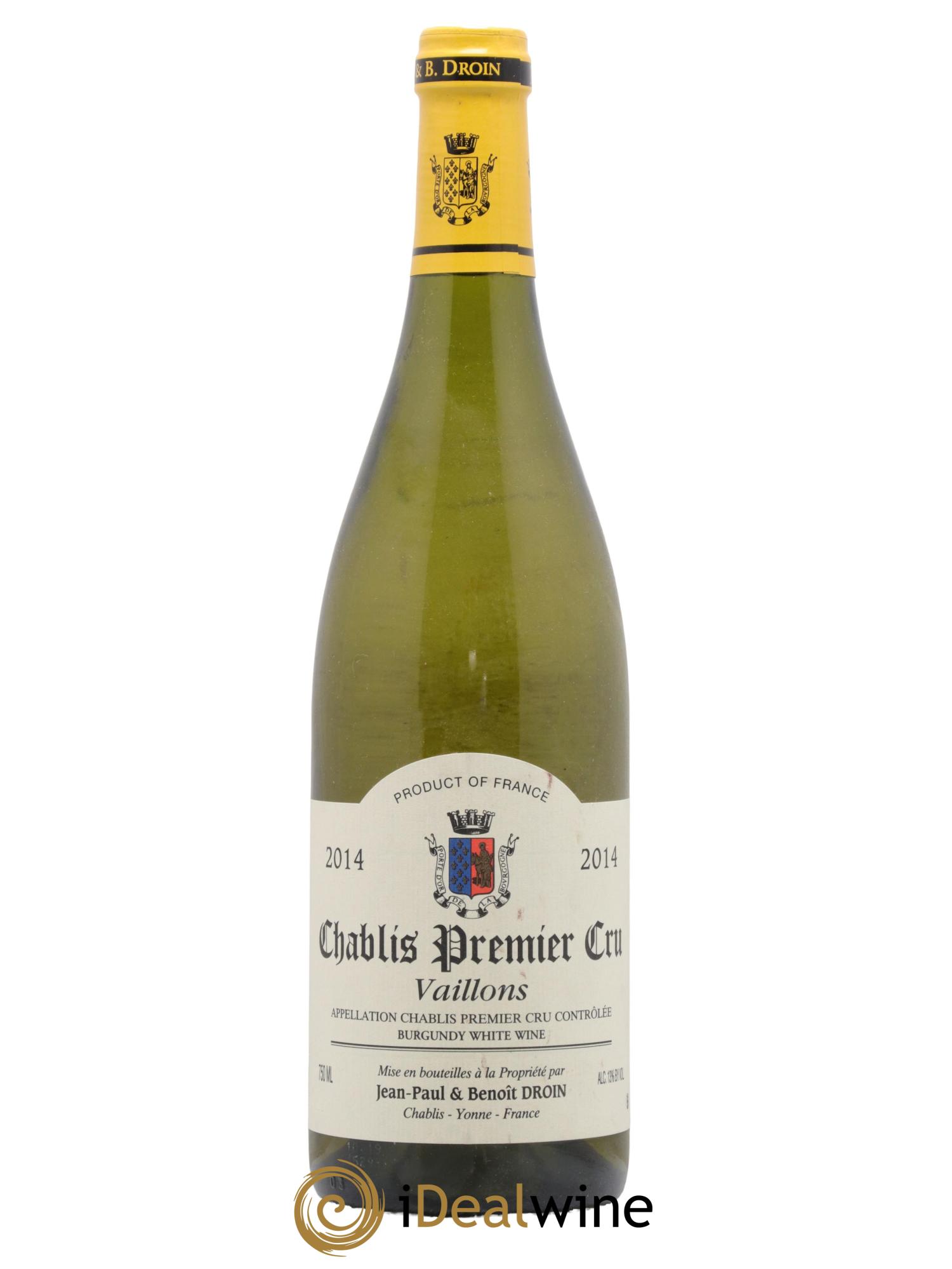 Chablis 1er Cru Vaillons Jean-Paul & Benoît Droin (Domaine)  2014 - Posten von 1 Flasche - 0