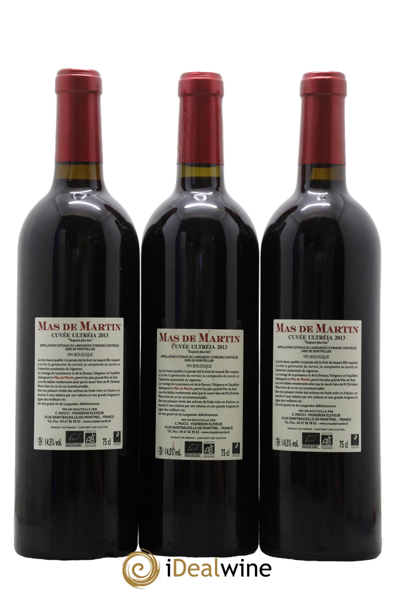 Languedoc Ultreïa Mas de Martin 2013 - Lot de 3 bouteilles - 1