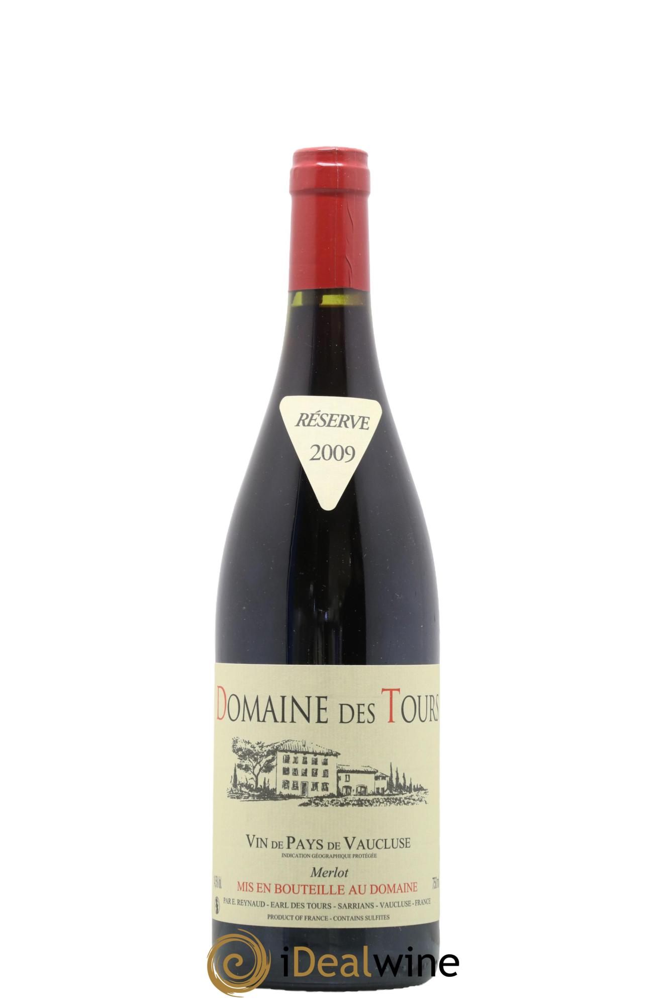 IGP Pays du Vaucluse (Vin de Pays du Vaucluse) Domaine des Tours Merlot Emmanuel Reynaud 2009 - Lotto di 1 bottiglia - 0