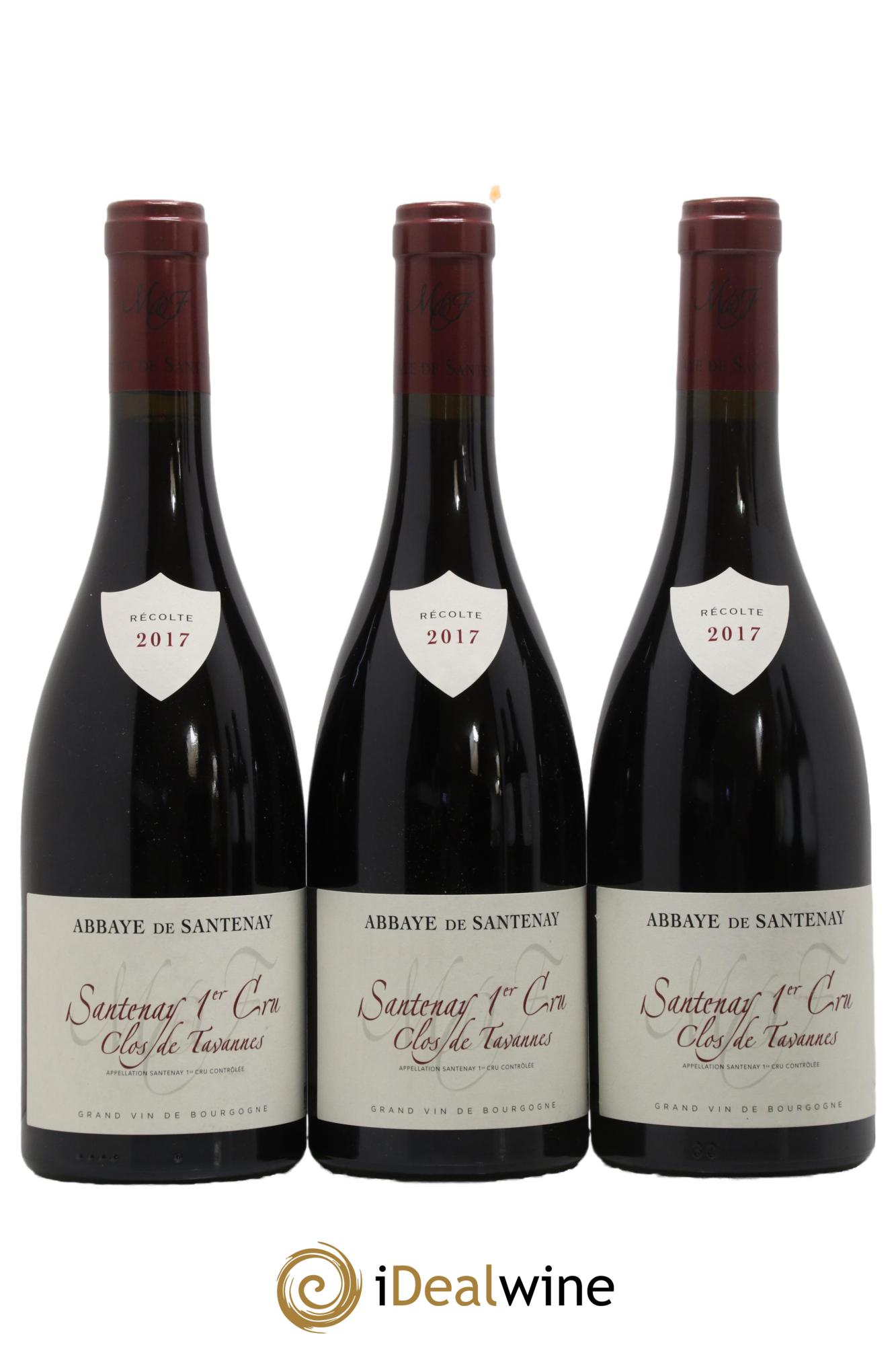 Santenay 1er Cru Clos de Tavannes Abbaye de Santenay 2017 - Lotto di 3 bottiglie - 0