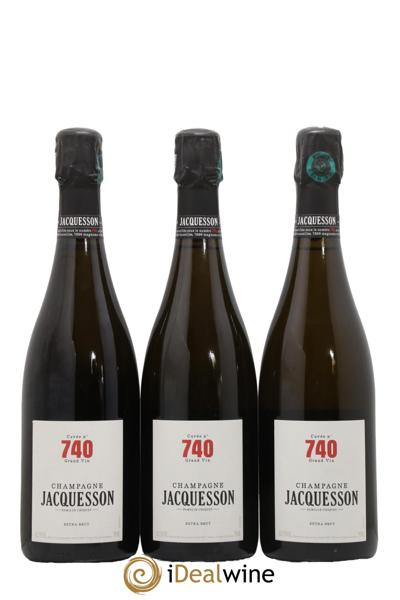 Cuvée 740 Extra Brut Jacquesson - Posten von 3 Flaschen - 0