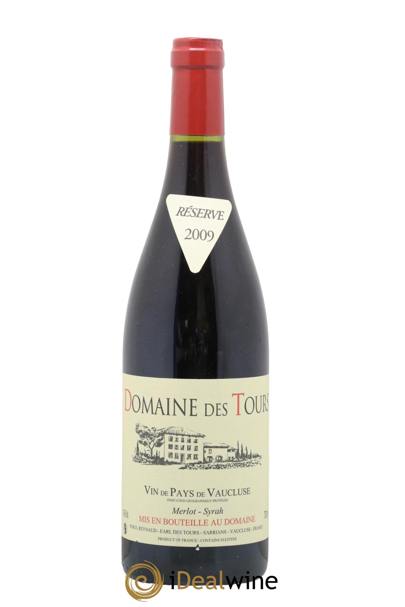 IGP Pays du Vaucluse (Vin de Pays du Vaucluse) Domaine des Tours Merlot-Syrah Emmanuel Reynaud 2009 - Posten von 1 Flasche - 0