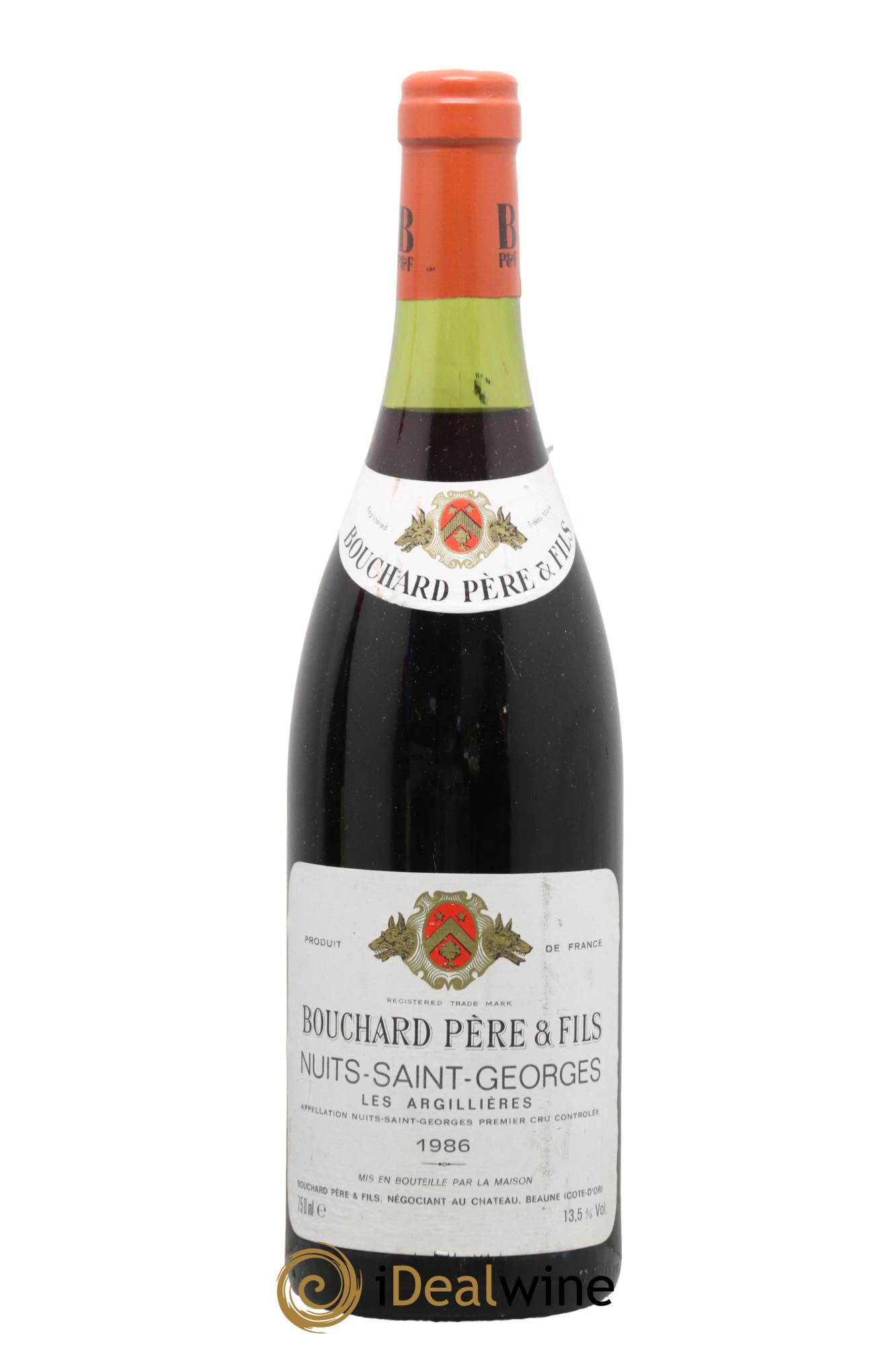 Nuits Saint-Georges 1er Cru Les Argillières Maison Bouchard Père et Fils 1986 - Lot de 1 bouteille - 0