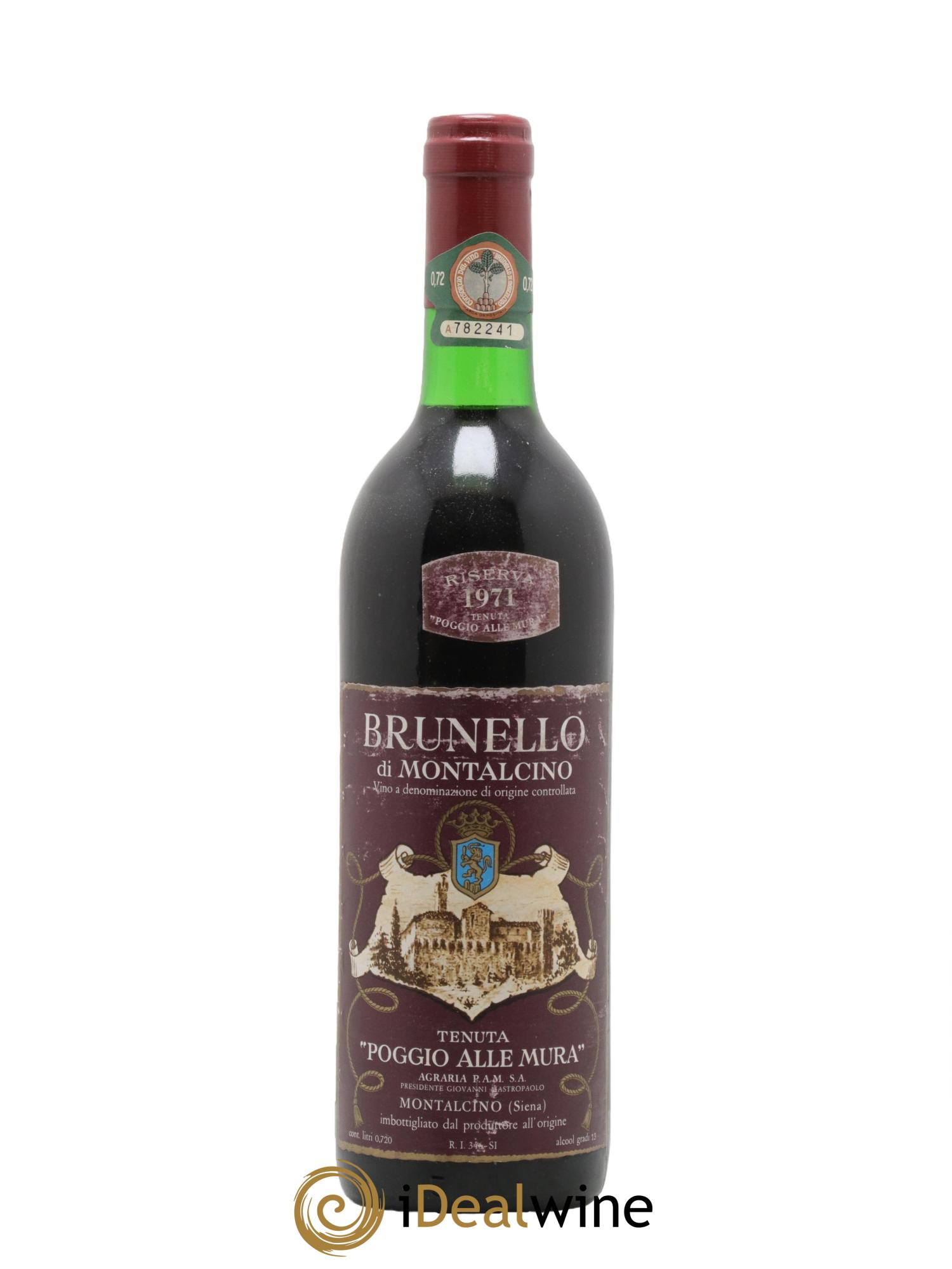 Brunello di Montalcino DOCG Riserva Poggio alle Mura 1971 - Lotto di 1 bottiglia - 0