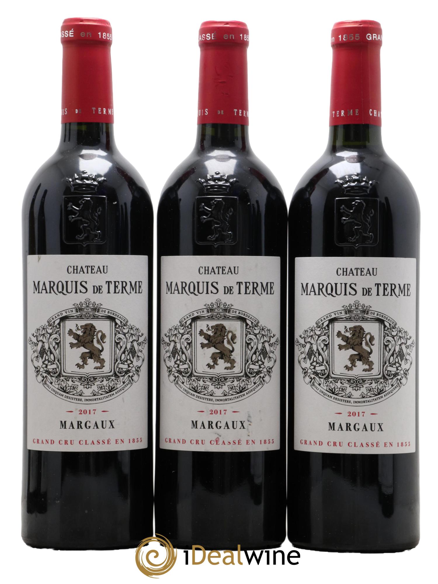 Château Marquis de Terme 4ème Grand Cru Classé  2017 - Lotto di 3 bottiglie - 0