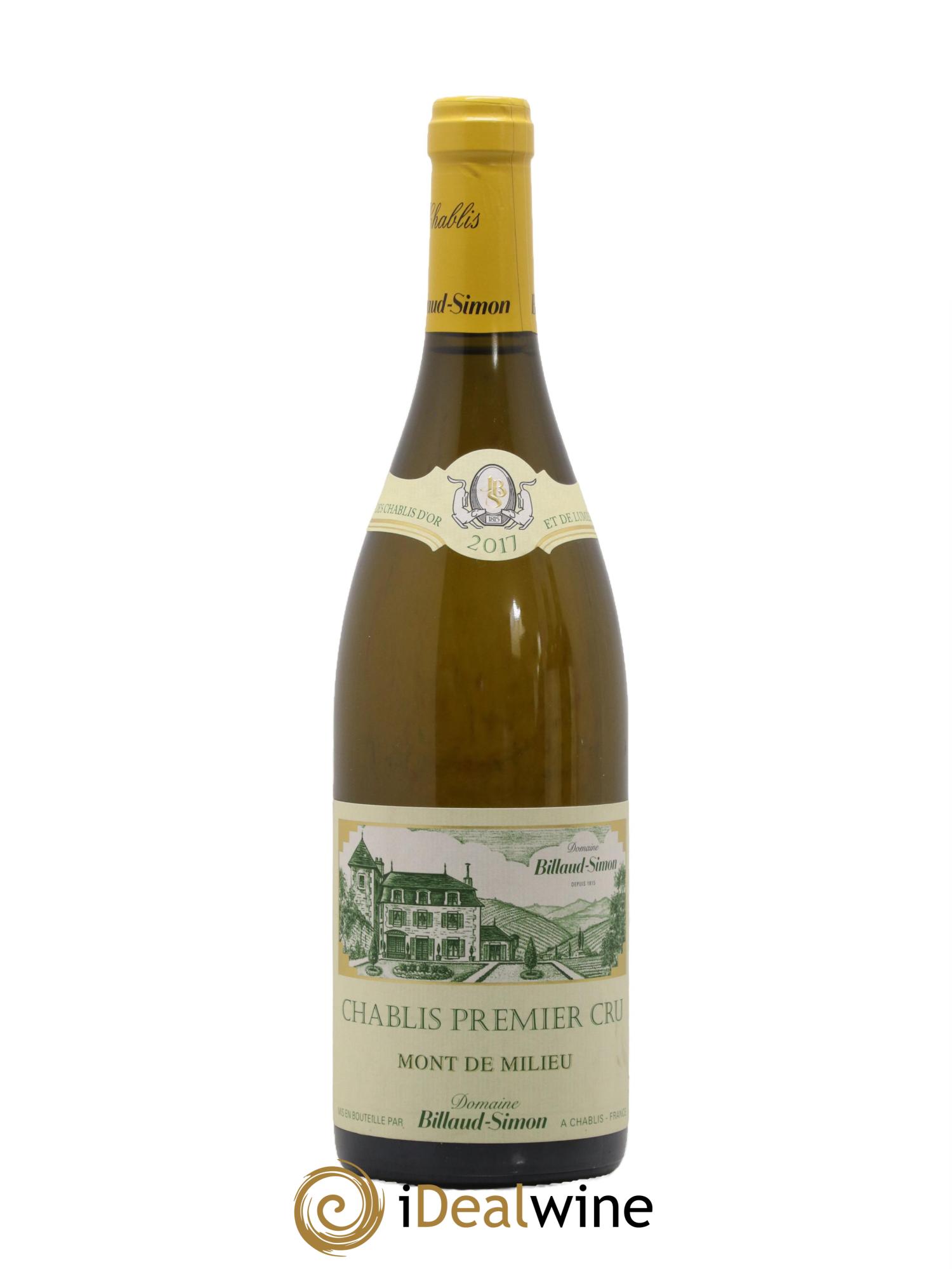 Chablis 1er Cru Mont de Milieu Billaud-Simon (Domaine) 2017 - Posten von 1 Flasche - 0