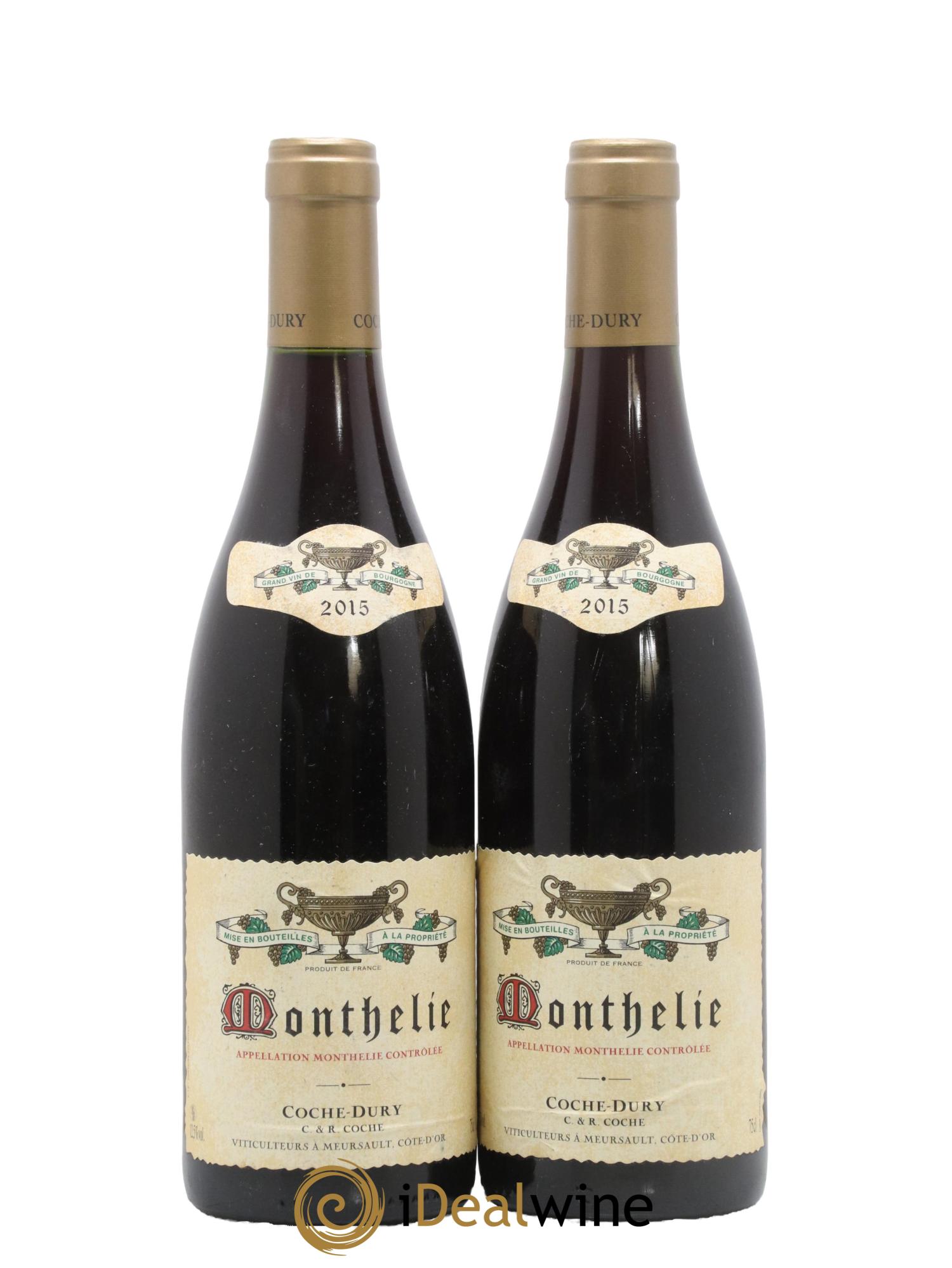 Monthélie Coche Dury (Domaine) 2015 - Lot de 2 bouteilles - 0