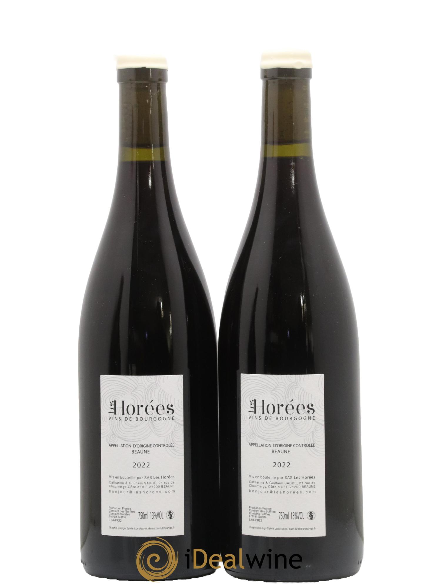 Beaune Les Prévolles Les Horées 2022 - Lot of 2 bottles - 1