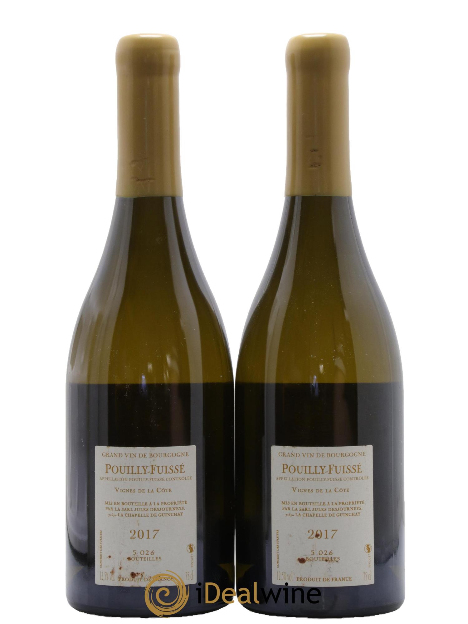 Pouilly-Fuissé Vignes de la Côte Jules Desjourneys 2017 - Lotto di 2 bottiglie - 1