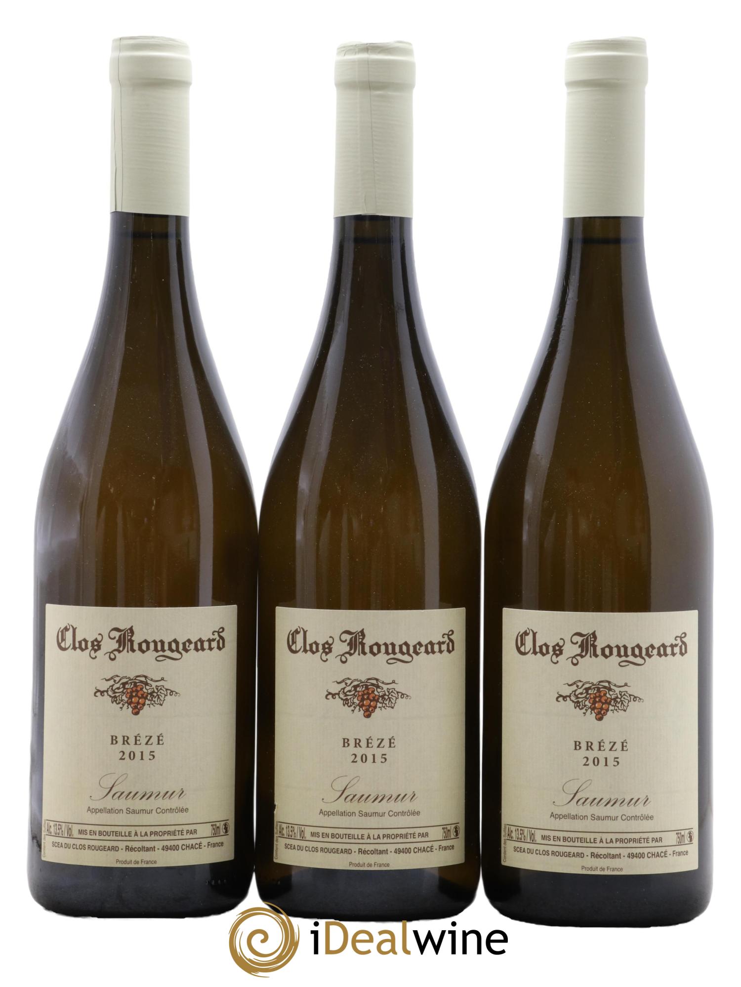 Saumur Brézé Clos Rougeard  2015 - Lot de 3 bouteilles - 0