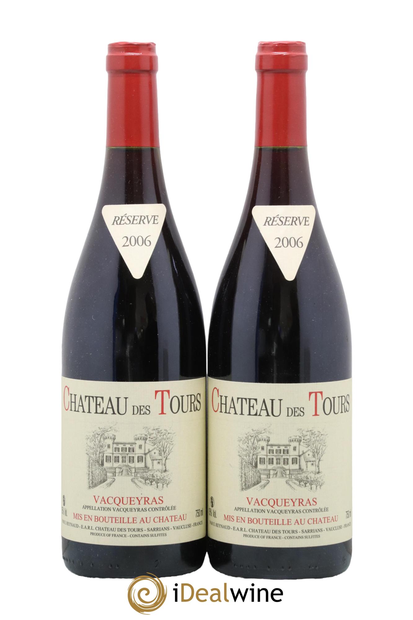 Vacqueyras Château des Tours Emmanuel Reynaud 2006 - Lotto di 2 bottiglie - 0