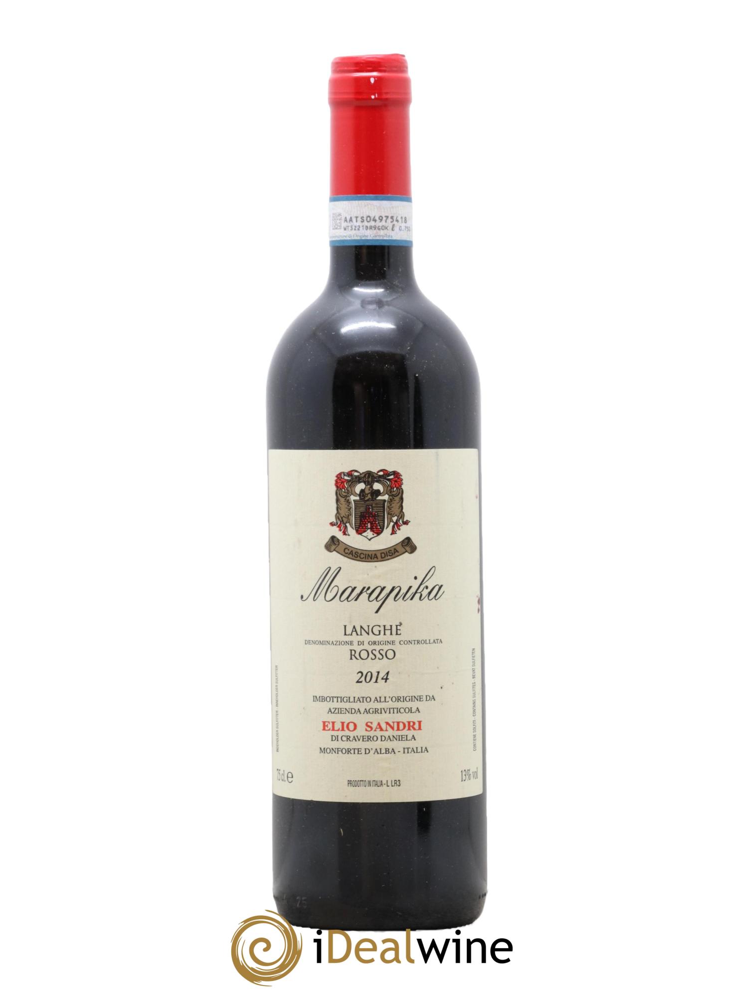 Langhe DOC Rosso Marapika Elio Sandri 2014 - Lot de 1 bouteille - 0