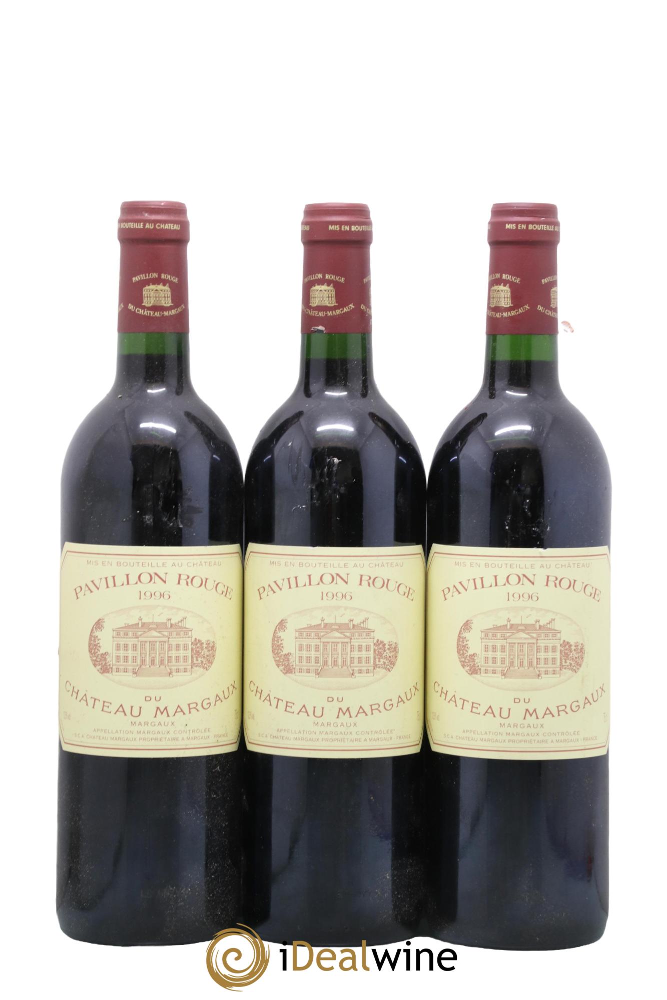 Pavillon Rouge du Château Margaux Second Vin 1996 - Lotto di 3 bottiglie - 0