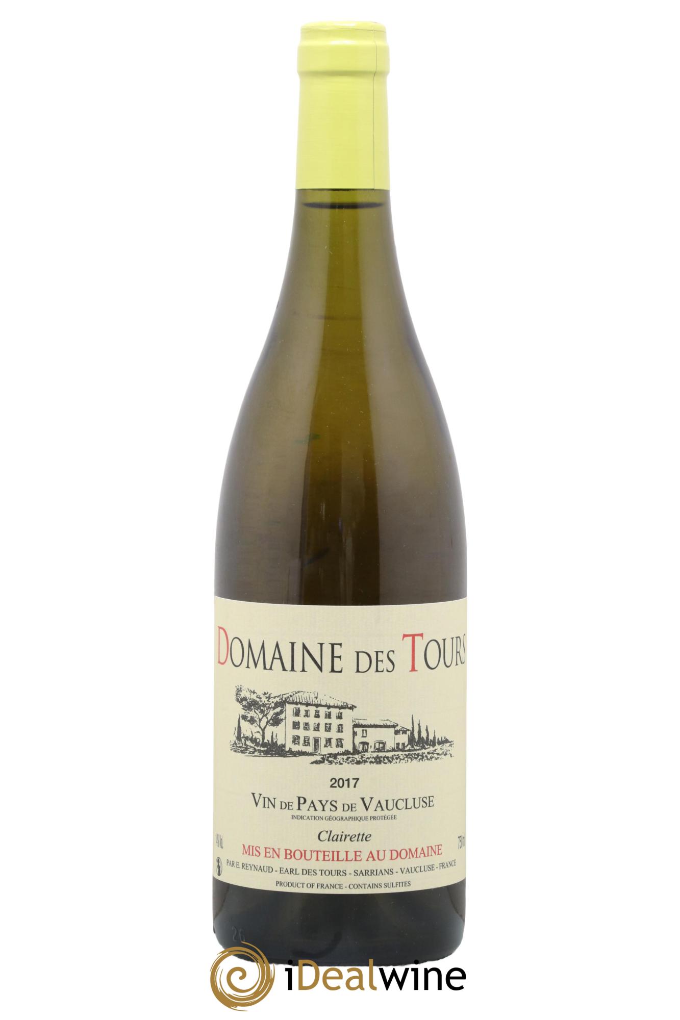 IGP Vaucluse (Vin de Pays de Vaucluse) Domaine des Tours Clairette Emmanuel Reynaud 2017 - Lot of 1 bottle - 0