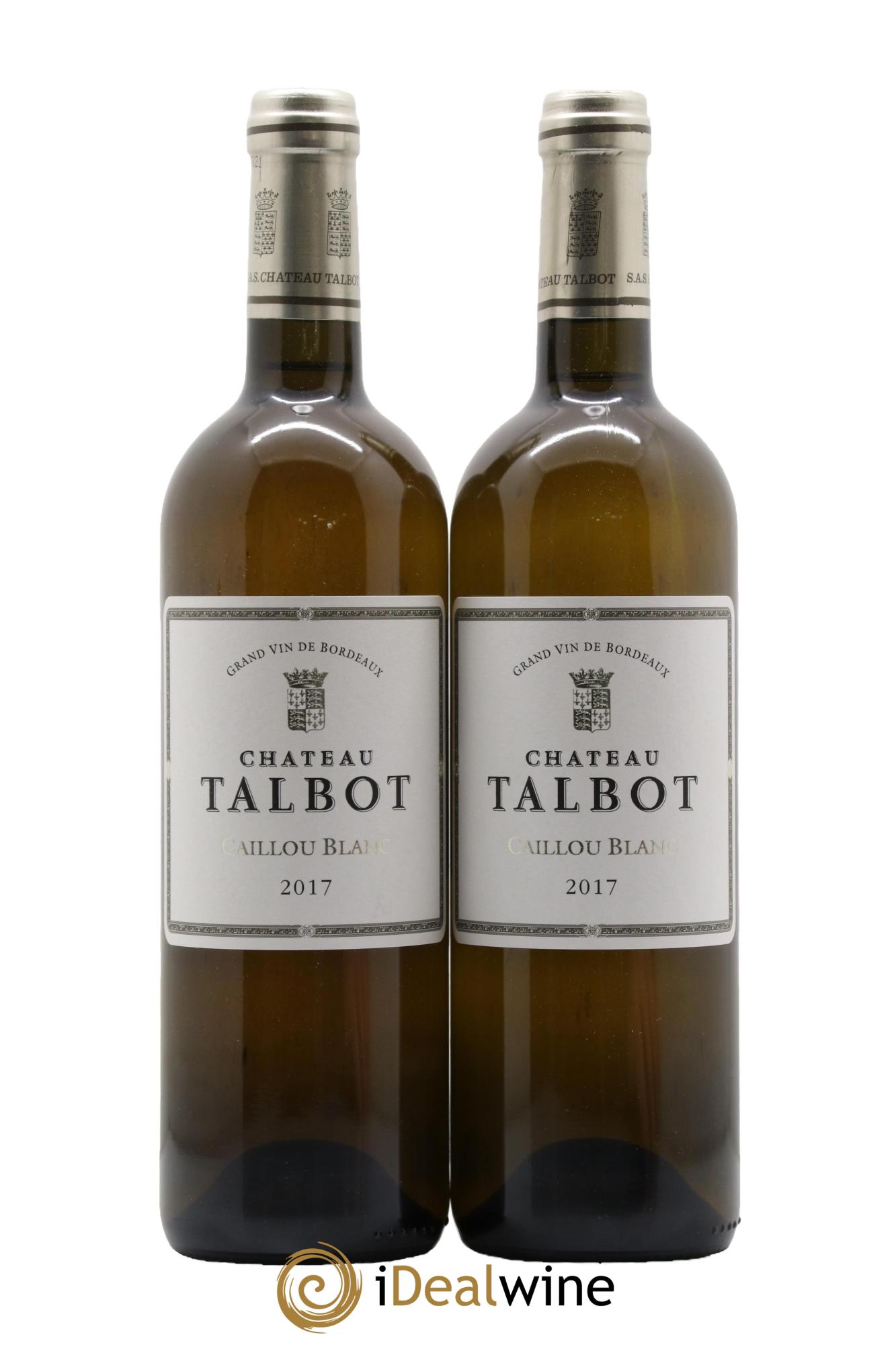 Château Talbot Caillou Blanc 2017 - Lot of 2 bottles - 0