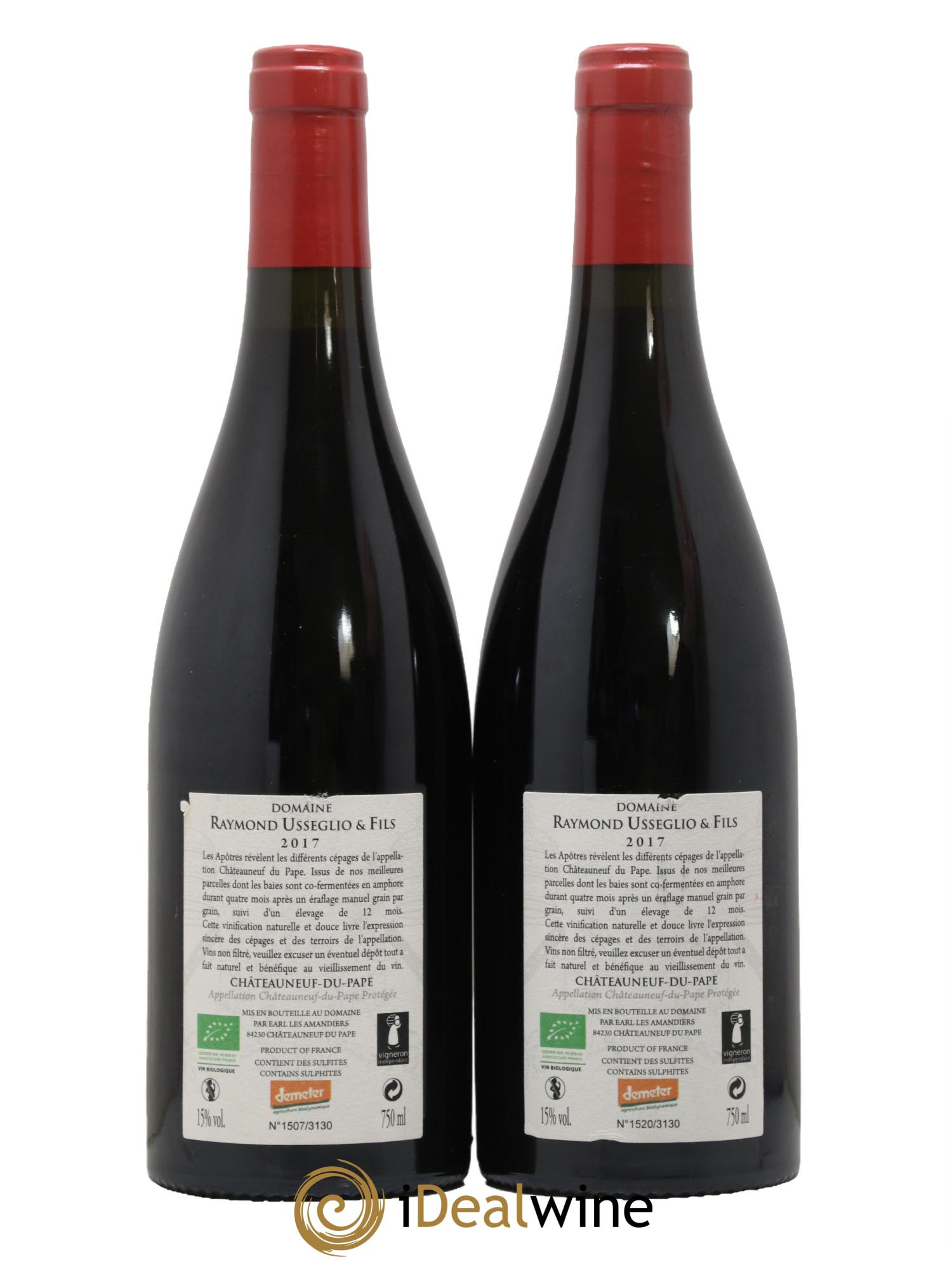 Châteauneuf-du-Pape Les Apôtres Raymond Usseglio & Fils 2017 - Lot de 2 bouteilles - 1