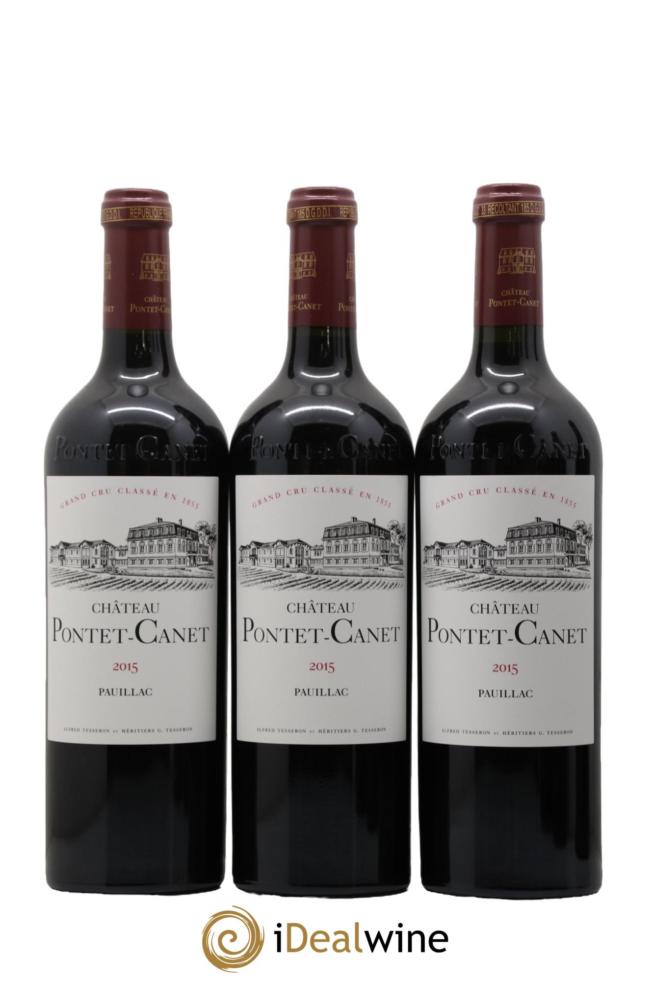 Château Pontet Canet 5ème Grand Cru Classé 2015 - Lot de 6 bouteilles - 1