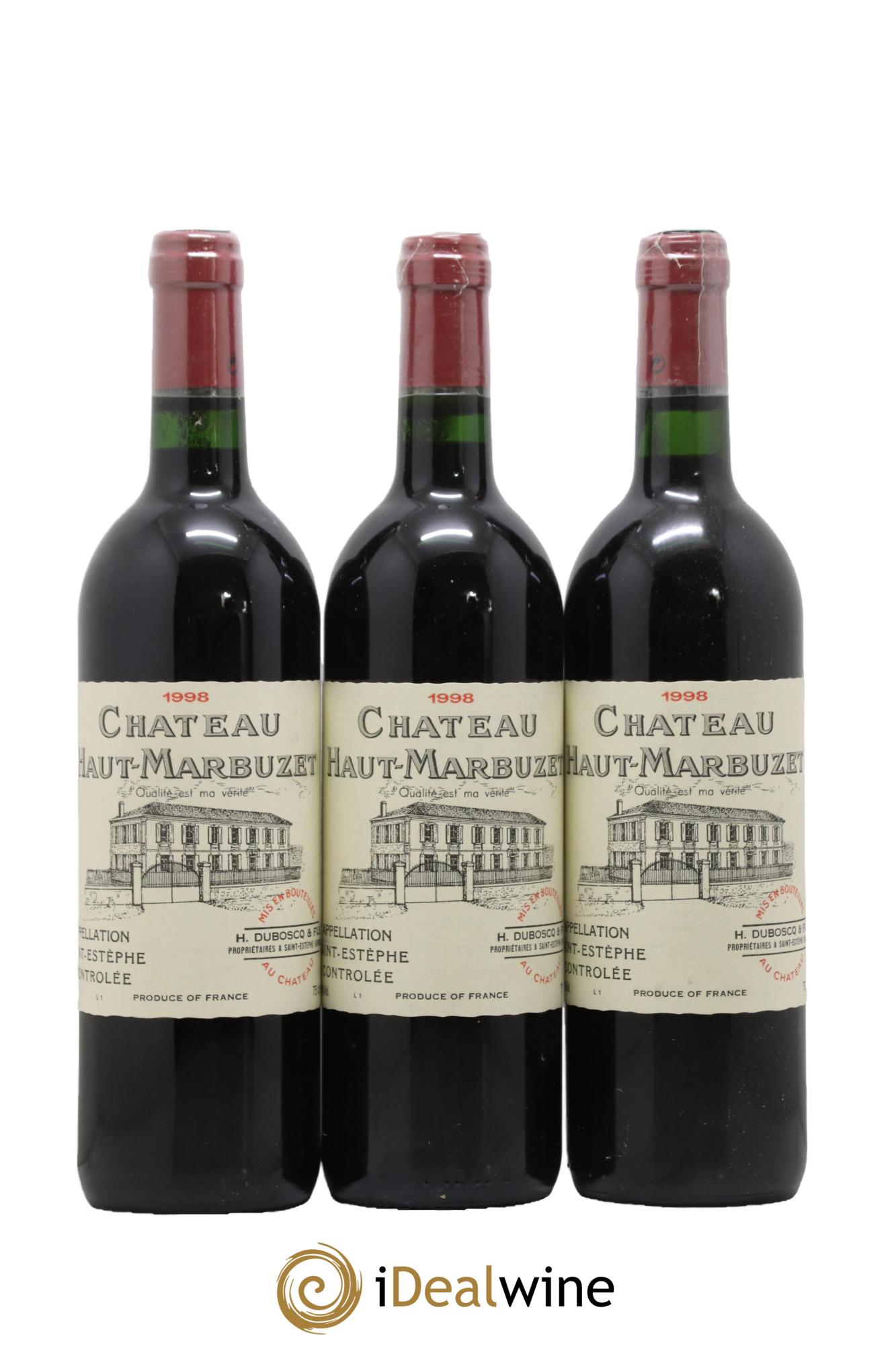 Château Haut Marbuzet 1998 - Lot of 12 bottles - 4