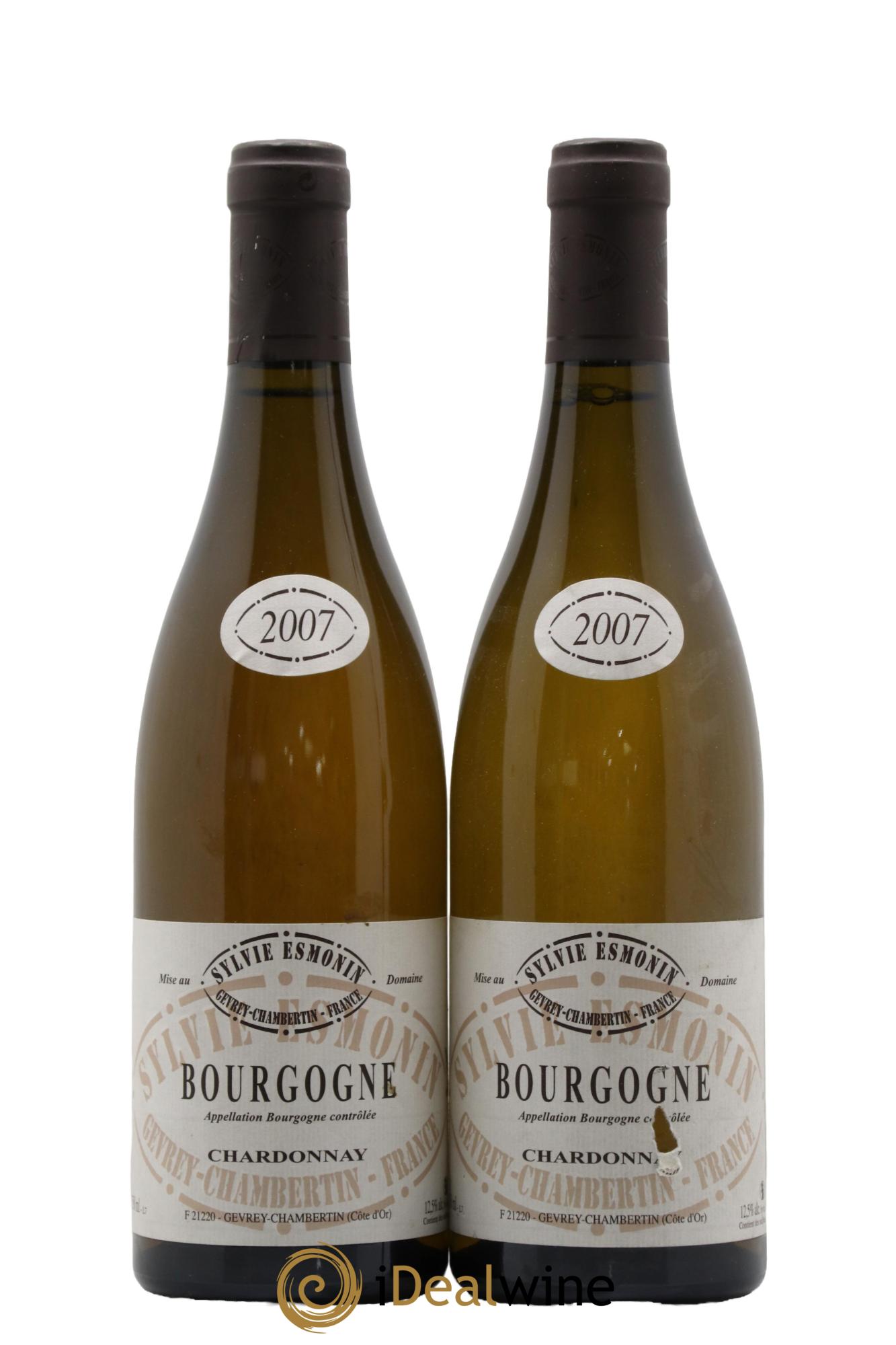 Bourgogne Chardonnay Sylvie Esmonin 2007 - Lotto di 2 bottiglie - 0