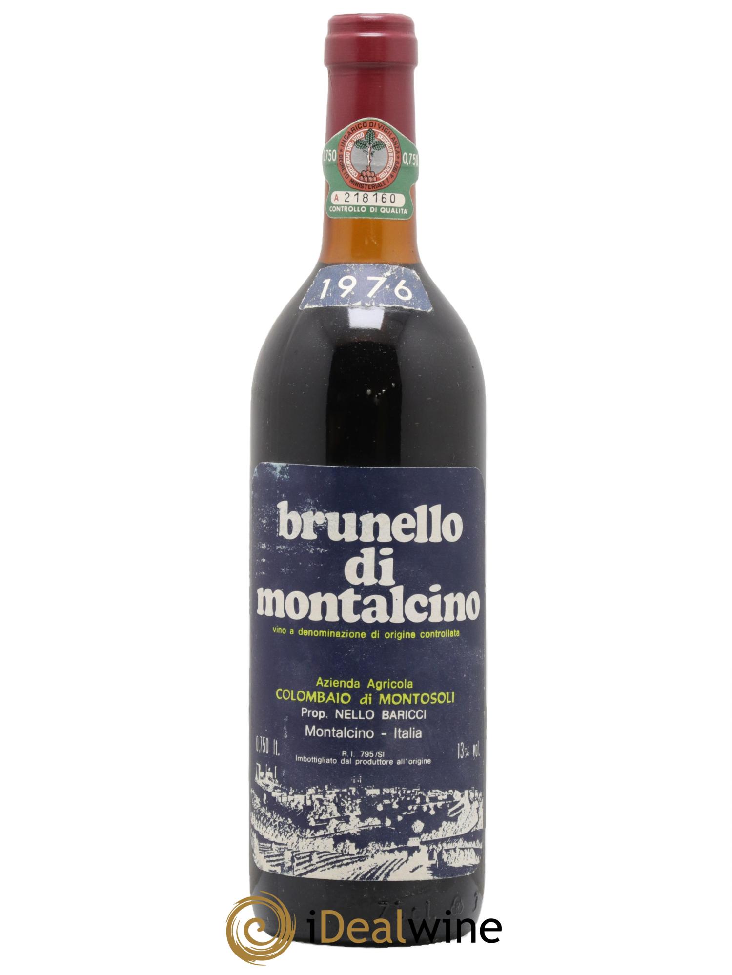 Brunello di Montalcino DOCG Colombaio Montosoli Baricci 1976 - Lotto di 1 bottiglia - 0