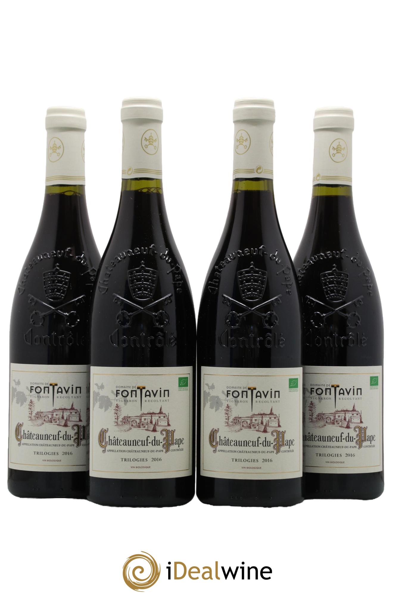 Châteauneuf-du-Pape Trilogies Fontavin 2016 - Lot de 4 bouteilles - 0