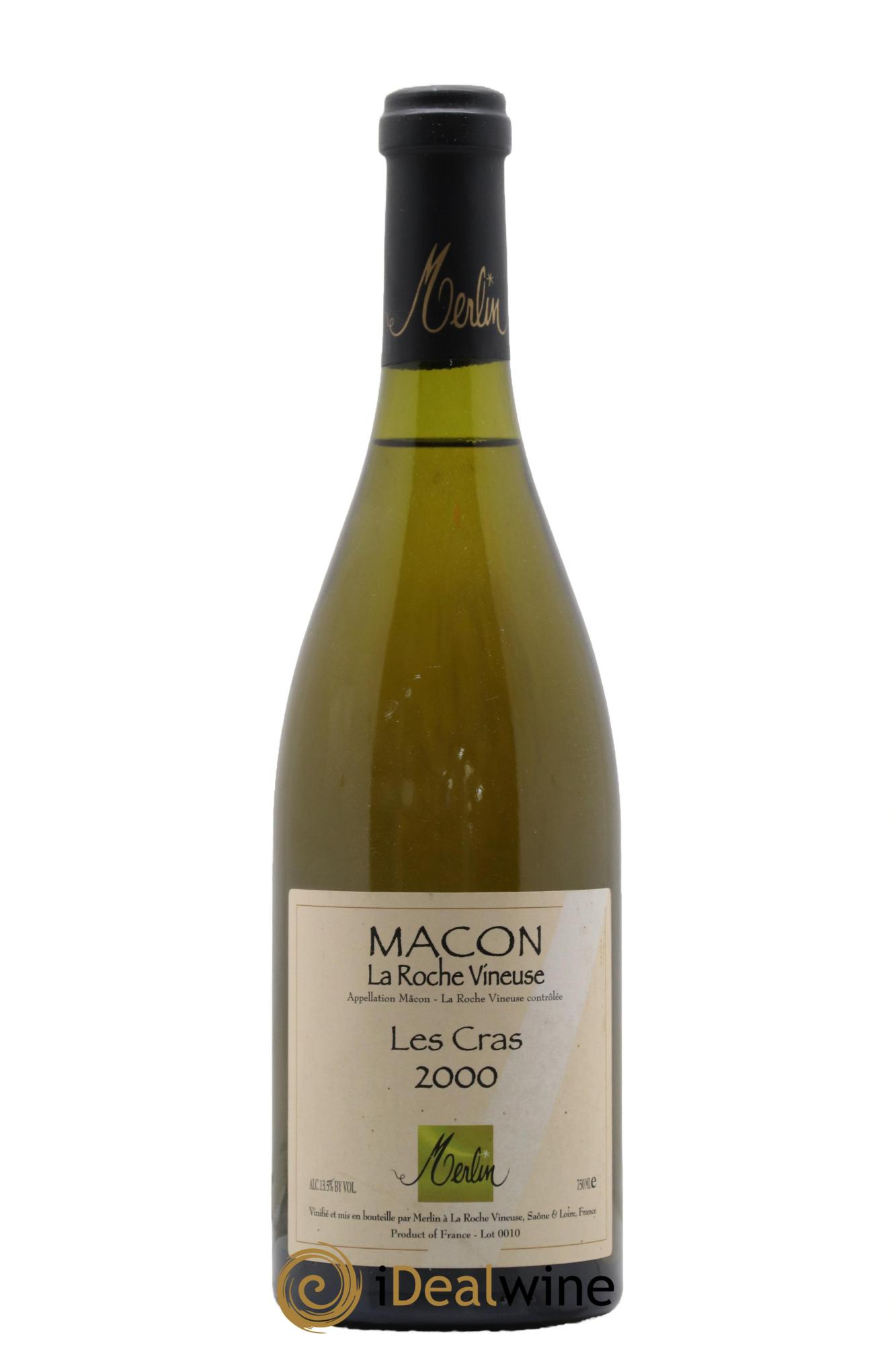 Mâcon La Roche Vineuse Les Cras Domaine Merlin 2000 - Lotto di 1 bottiglia - 0