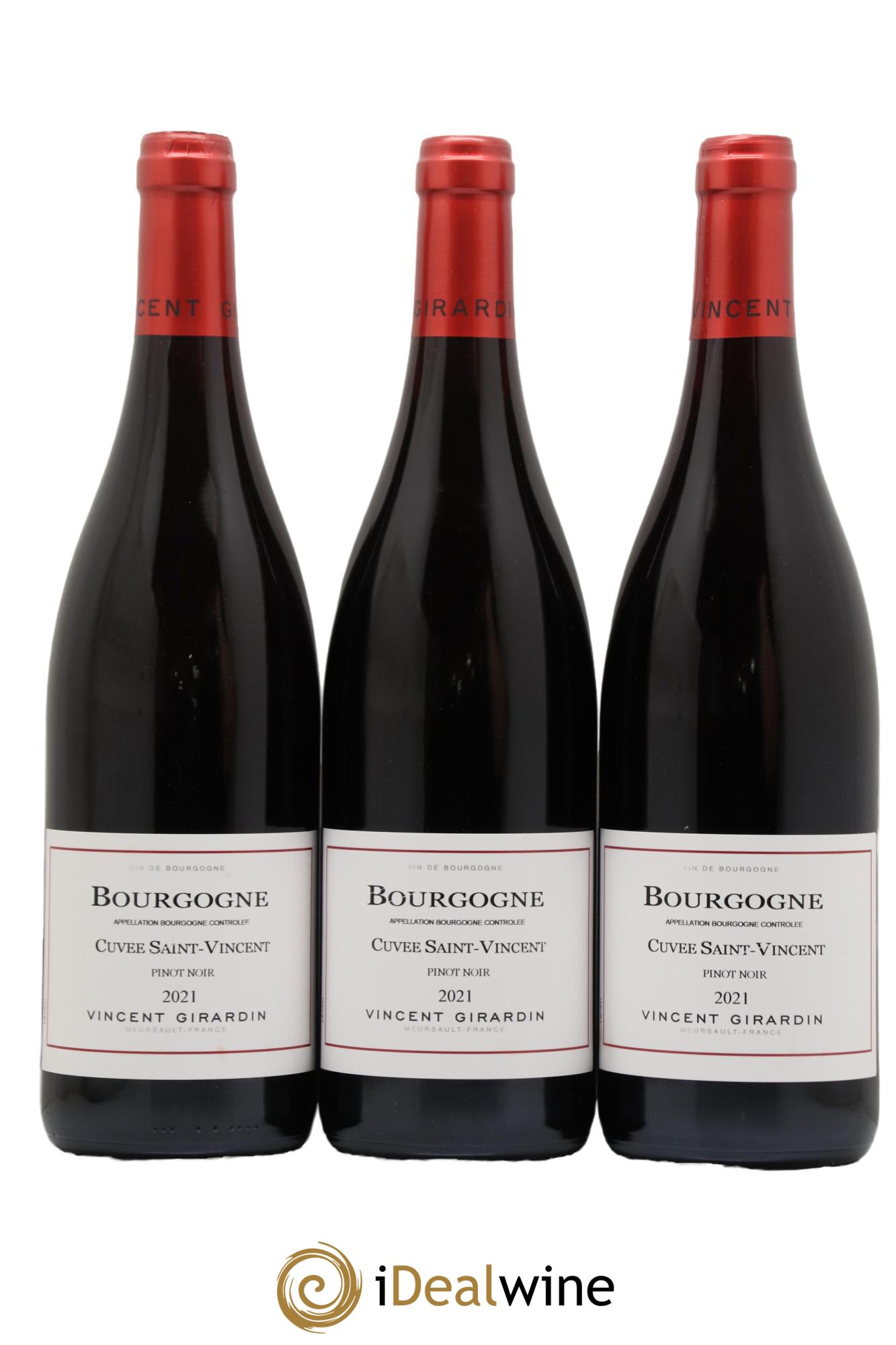 Bourgogne Pinot noir Cuvée Saint Vincent Vincent Girardin (Domaine)  2021 - Lotto di 3 bottiglie - 0