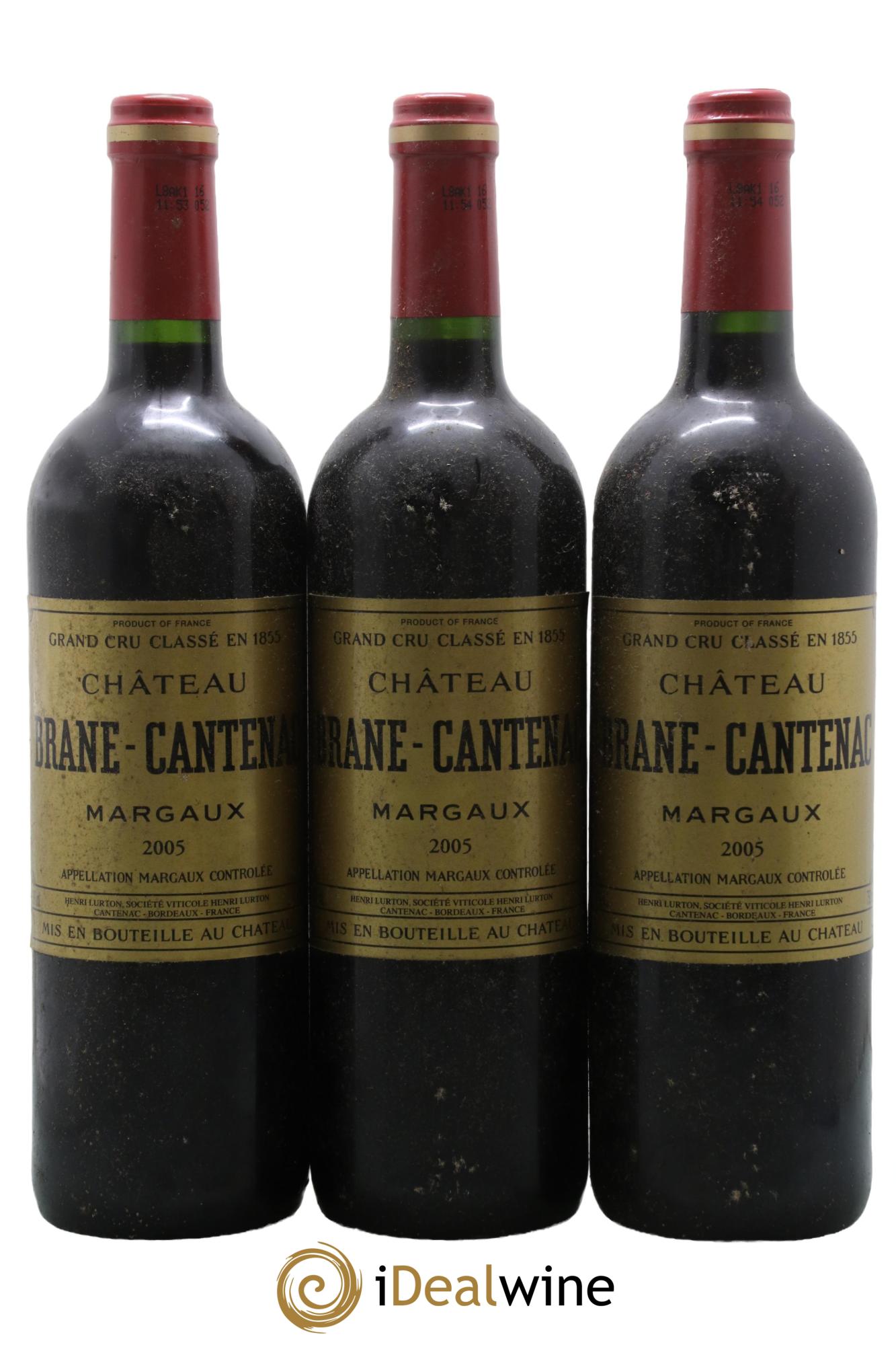 Château Brane Cantenac 2ème Grand Cru Classé 2005 - Lot de 3 bouteilles - 0