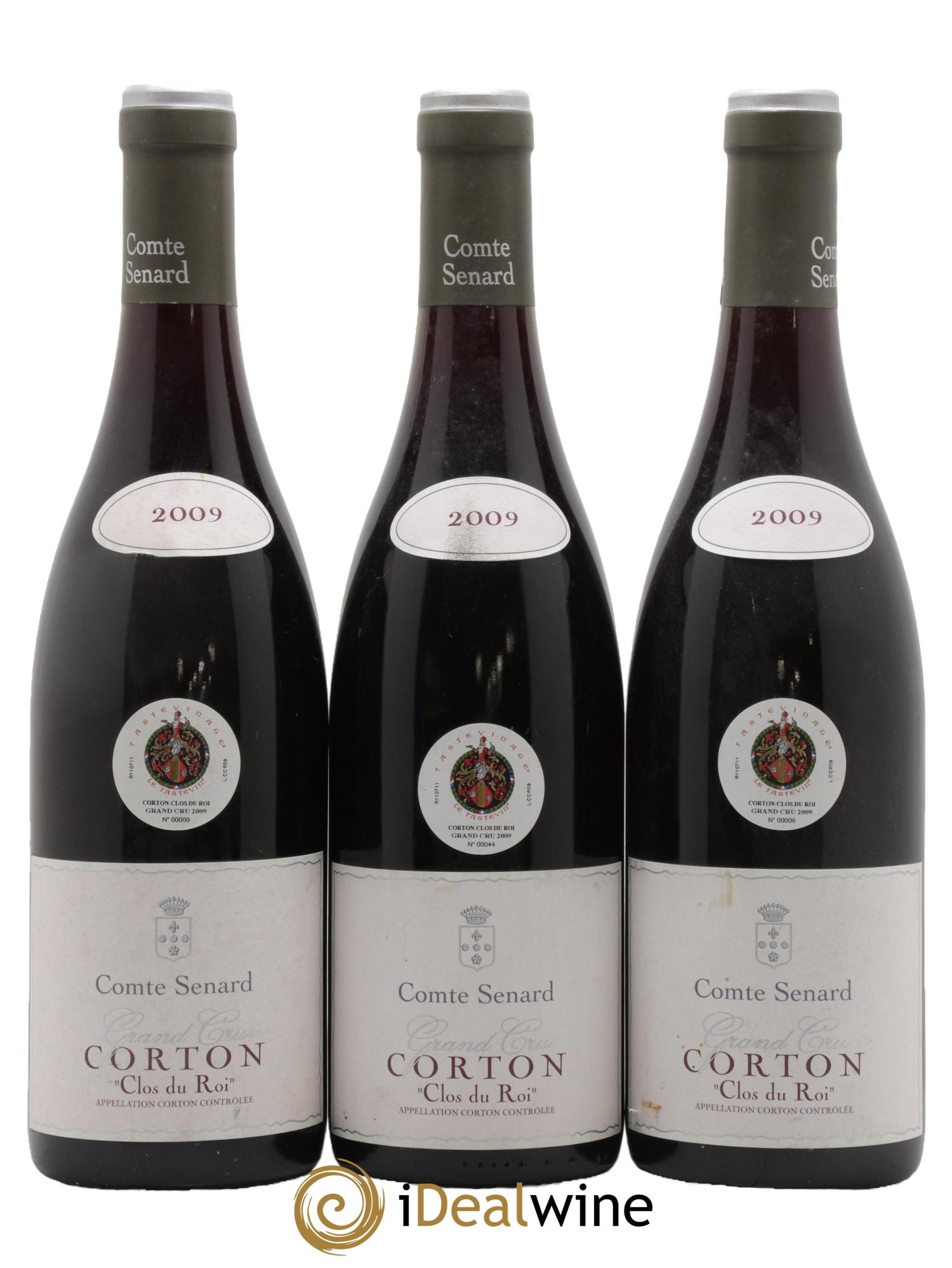 Corton Clos du Roi Comte Senard 2009 - Lot of 3 bottles - 0